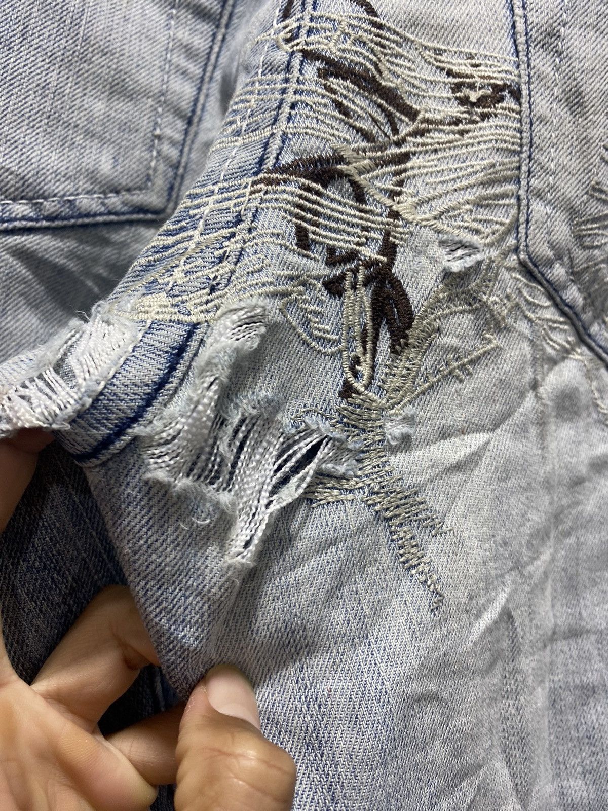 Hysteric Glamour × Japanese Brand × Le Grande Bleu (L.G.B.) ❌FINAL DROP❌ AK Embroidery Jeans Punk Designer Dragon Lgb Size US 34 / EU 50 - 5 Thumbnail