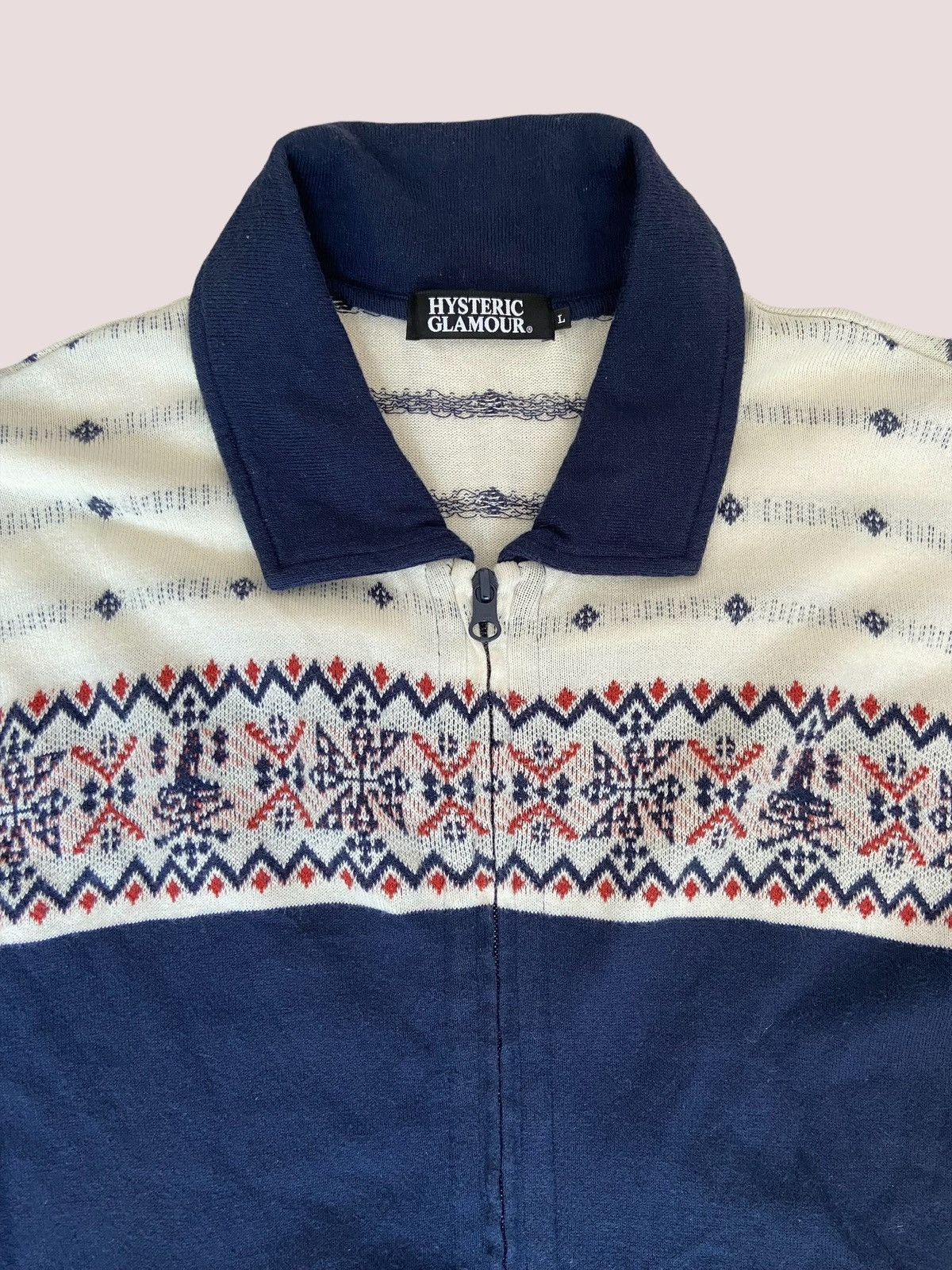 Hysteric Glamour Hysteric Glamour Nordic Zip Up Sweater Size US L / EU 52-54 / 3 - 2 Thumbnail