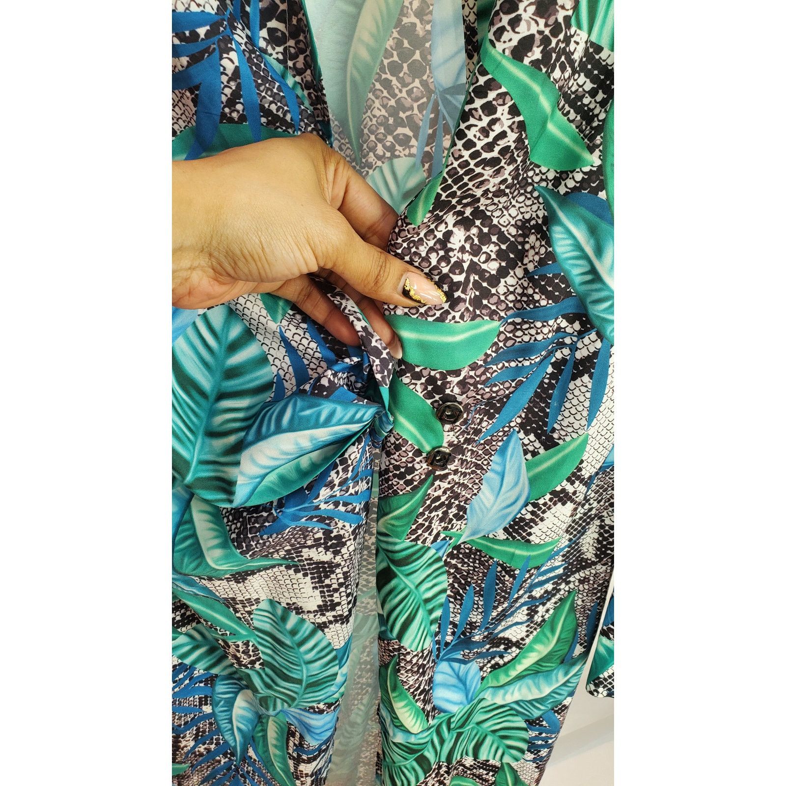 Other CBR Tropical Snake Print Long Cover Up Dress XL Size XL / US 12-14 / IT 48-50 - 5 Thumbnail