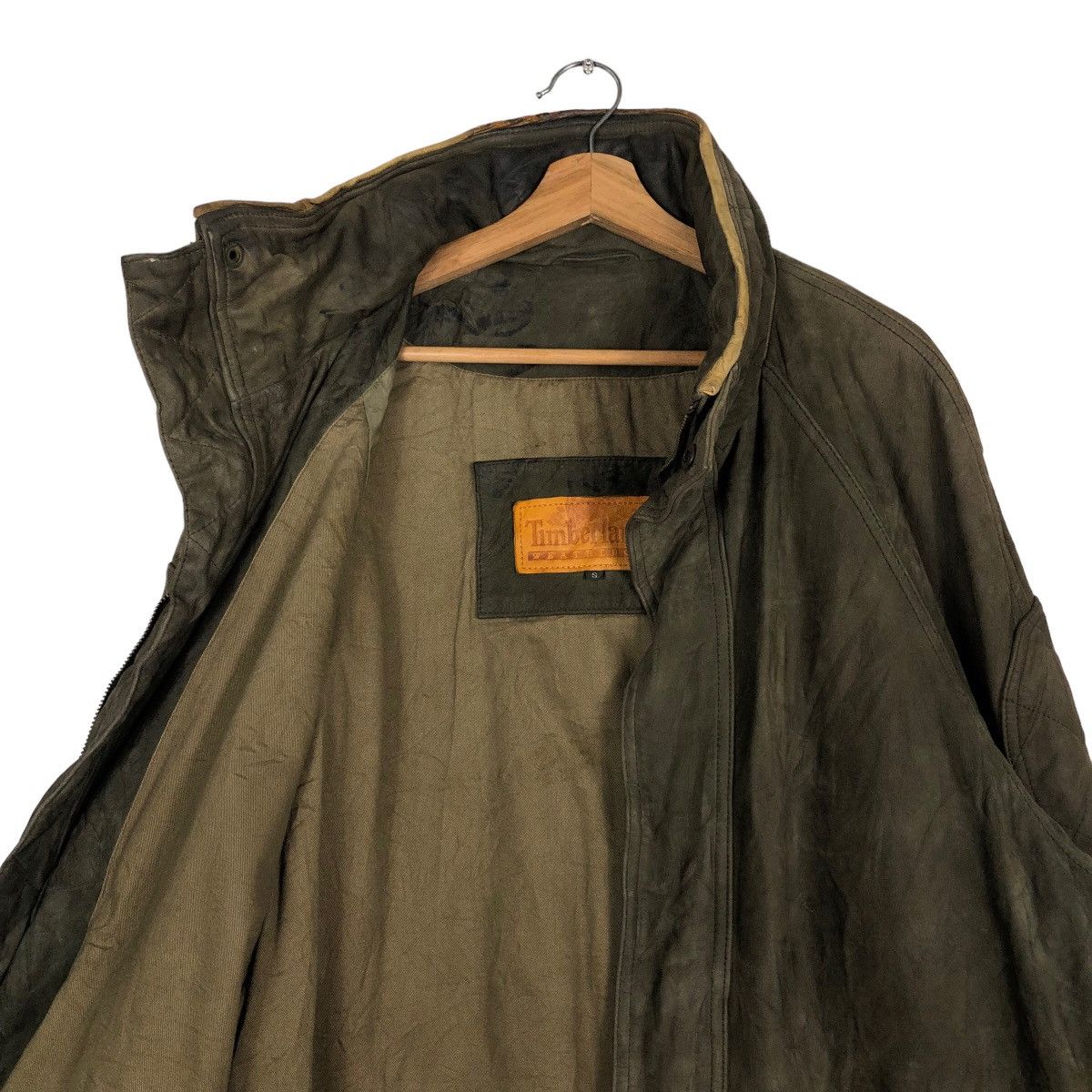 Timberland 🔥Vintage Genuine Leather Jacket Biker Timberland Bondage Size US S / EU 44-46 / 1 - 12 Thumbnail