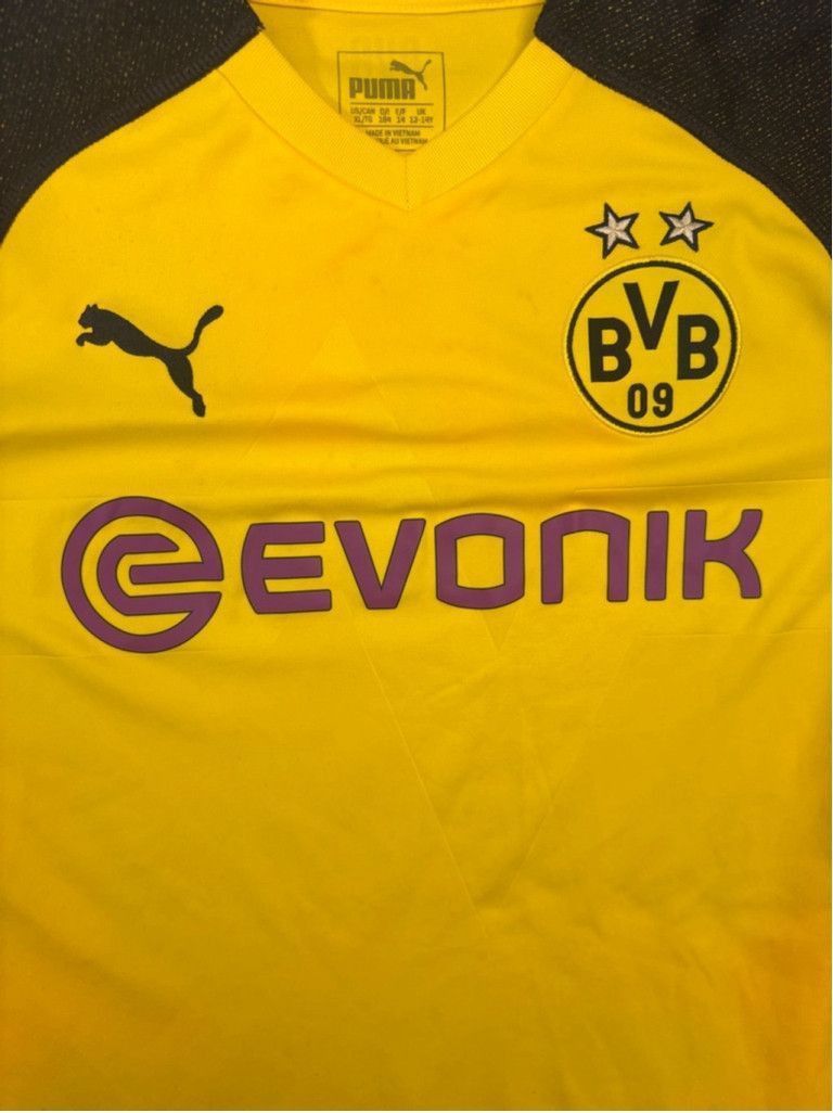 Puma Men's Puma BVB Borussia Dortmund Jersey XL Yellow Soccer Size US XL / EU 56 / 4 - 6 Thumbnail