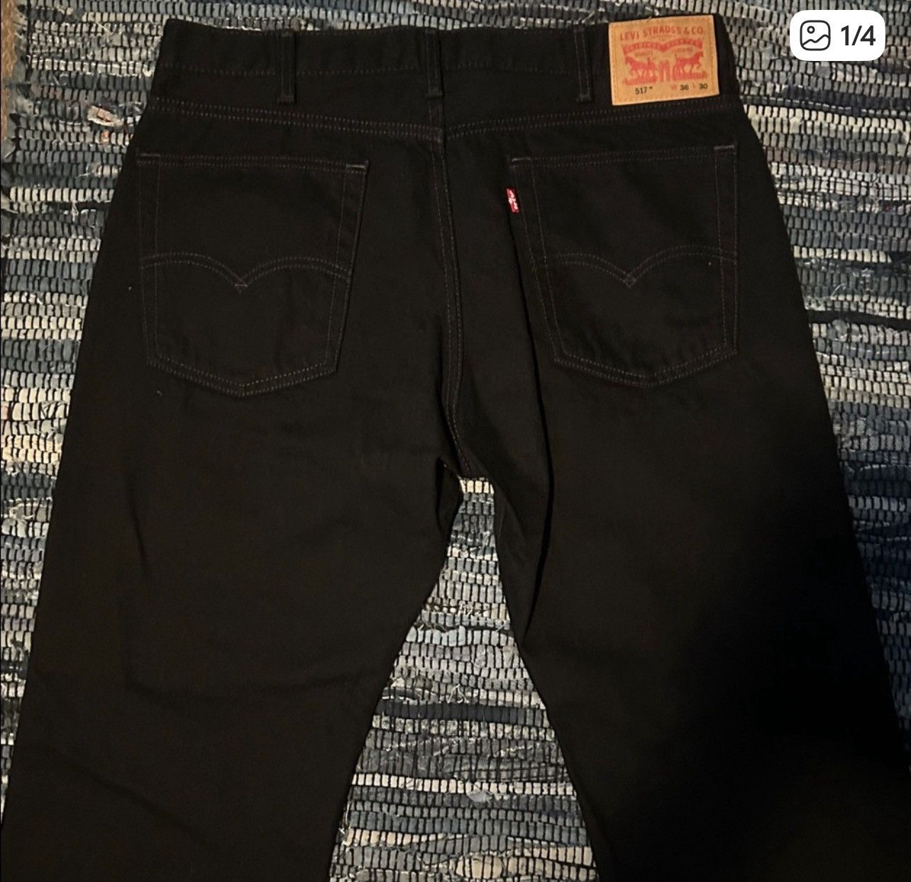 Levi's Levi’s Dark Black Denim Trousers Size US 36 / EU 52 - 1 Thumbnail
