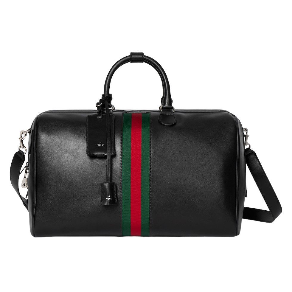 Gucci GUCCI Web Medium $3850 Black Duffle Bag New & Authentic Size ONE SIZE - 2 Thumbnail