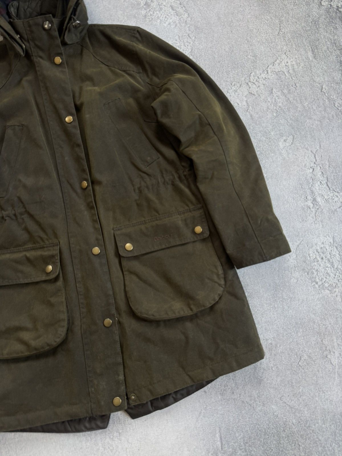 Barbour Barbour UK14/US10/EUR40 thrunton wax jacket waxed coat parka Size L / US 10 / IT 46 - 14 Thumbnail