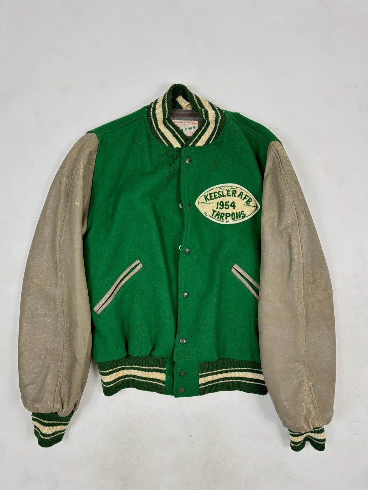Unsound Rags 1954 Butwin Keesler Varsity Letterman Bomber Jacket Size US L / EU 52-54 / 3 - 1 Thumbnail
