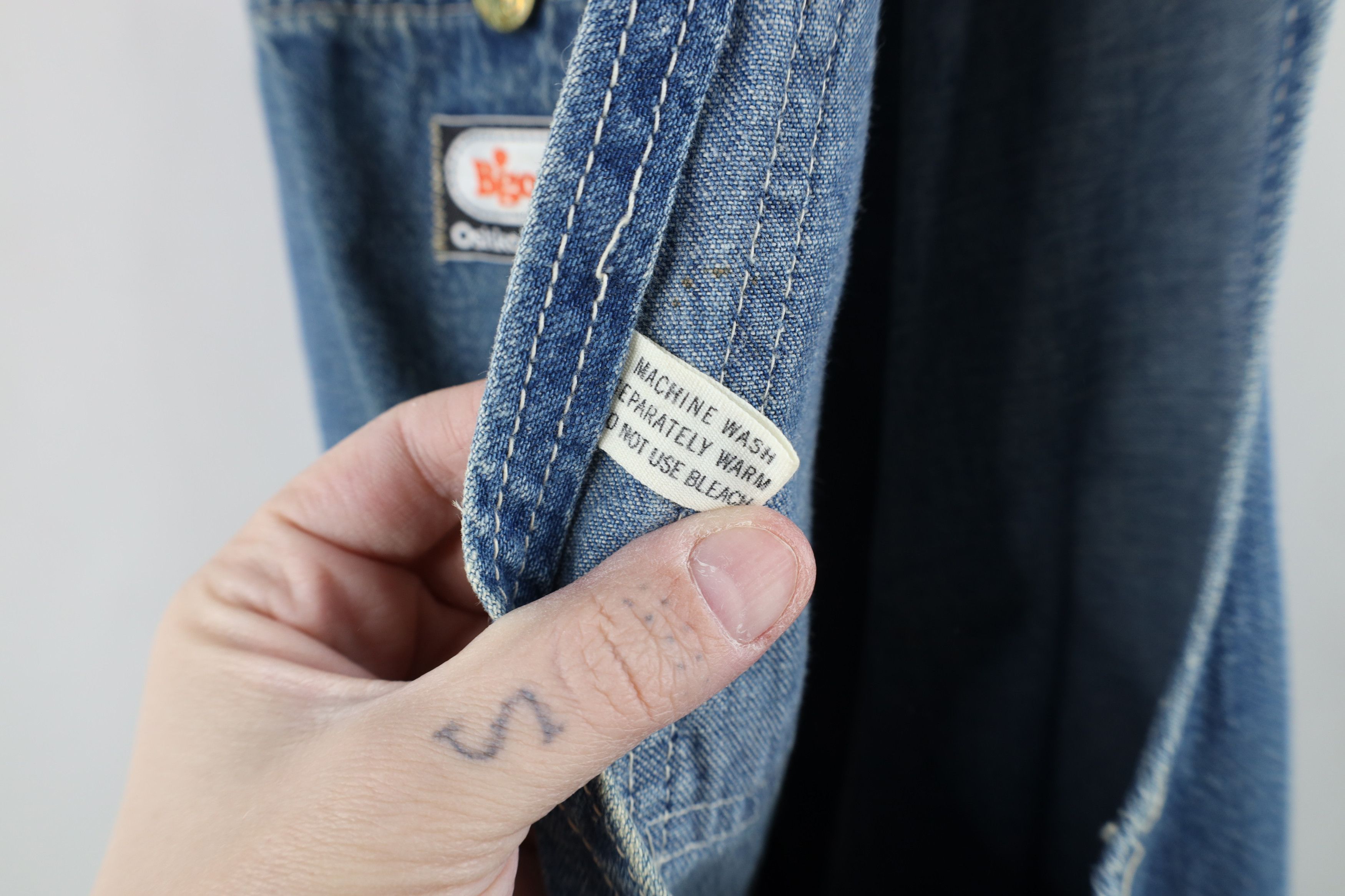 Oshkosh Vintage 60s OshKosh B'Gosh Vestbak Union Made Denim Overalls Size US 30 / EU 46 - 11 Thumbnail