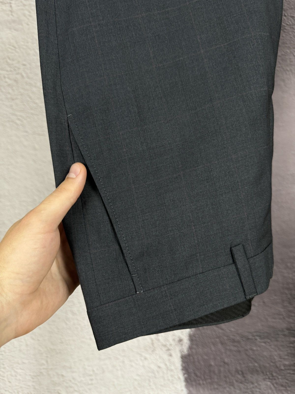 Nazareno Gabrielli BNWT Nazareno Gabrielli checkered grey 2 button wool suit Size 38R - 17 Thumbnail