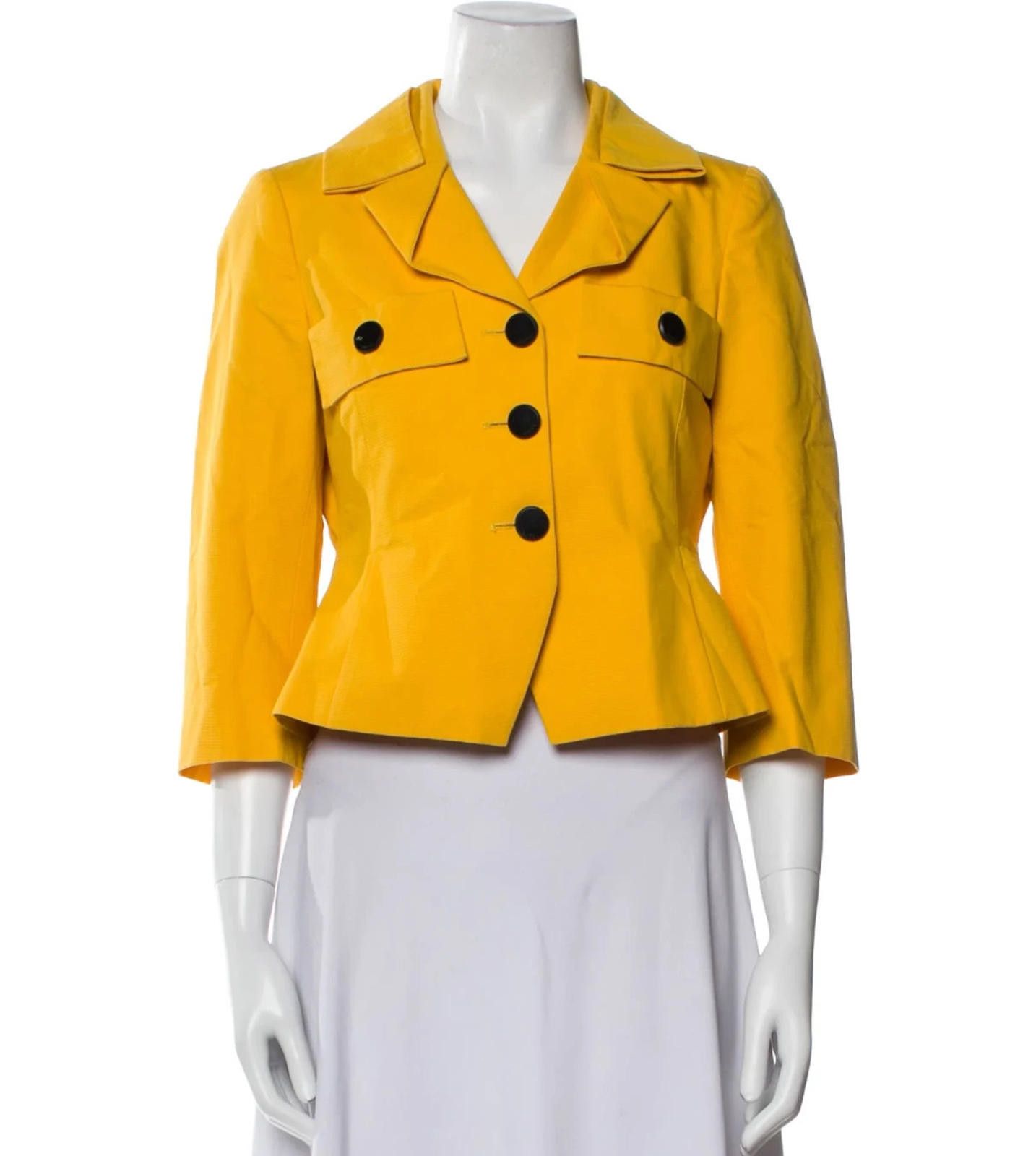 Gucci Vintage Gucci 2008 Jacket IT-38 S Yellow Cotton Blazer Size M / US 6-8 / IT 42-44 - 4 Thumbnail