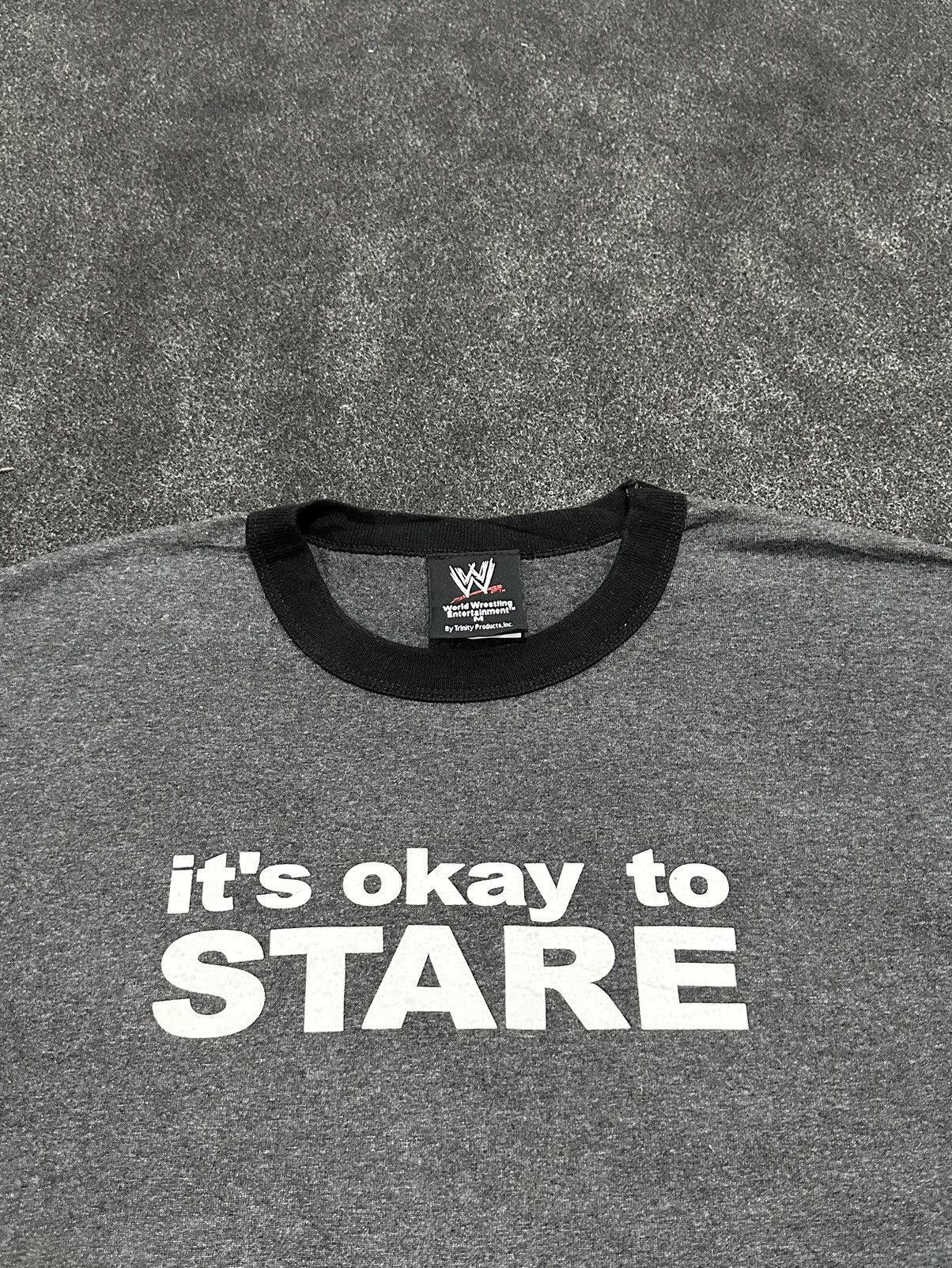 WWE WWE Vintage Y2K 2005 MNM "It's Okay to STARE" Ringer T-Shirt Size US M / EU 48-50 / 2 - 2 Thumbnail