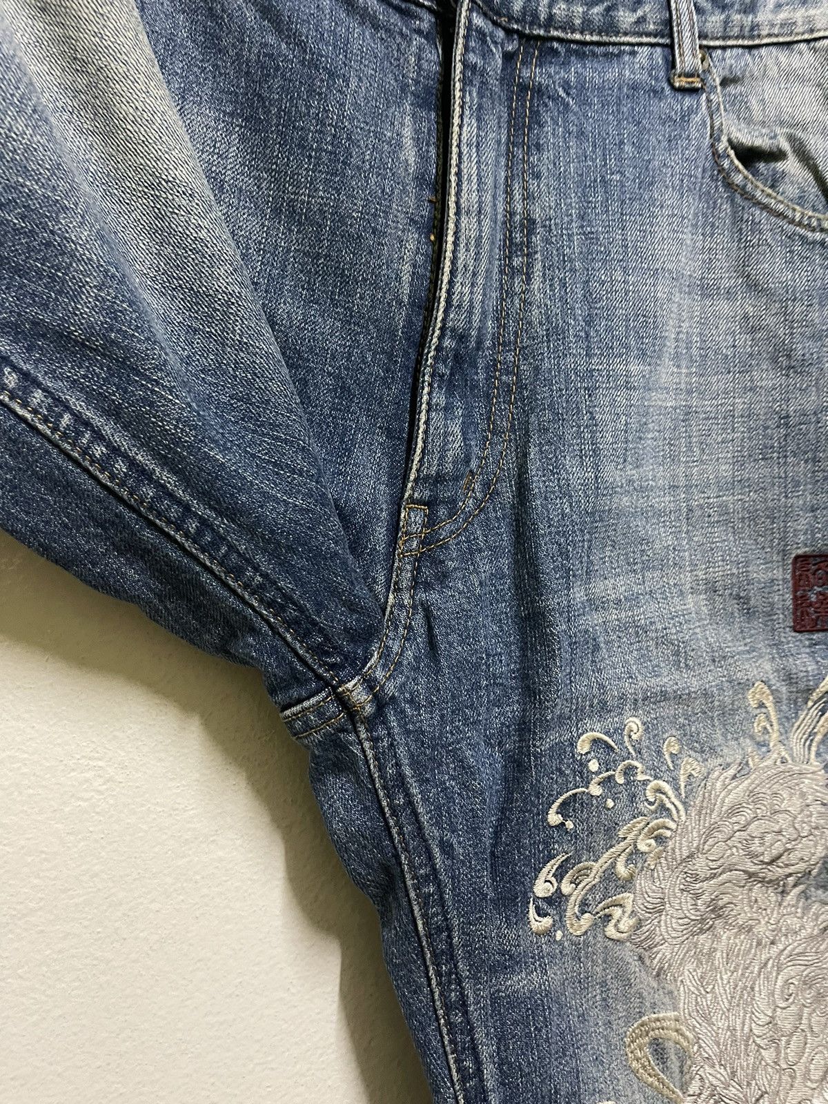 Japanese Brand Karakuri Generation Dragon Motive Embroidery Size US 34 / EU 50 - 16 Thumbnail