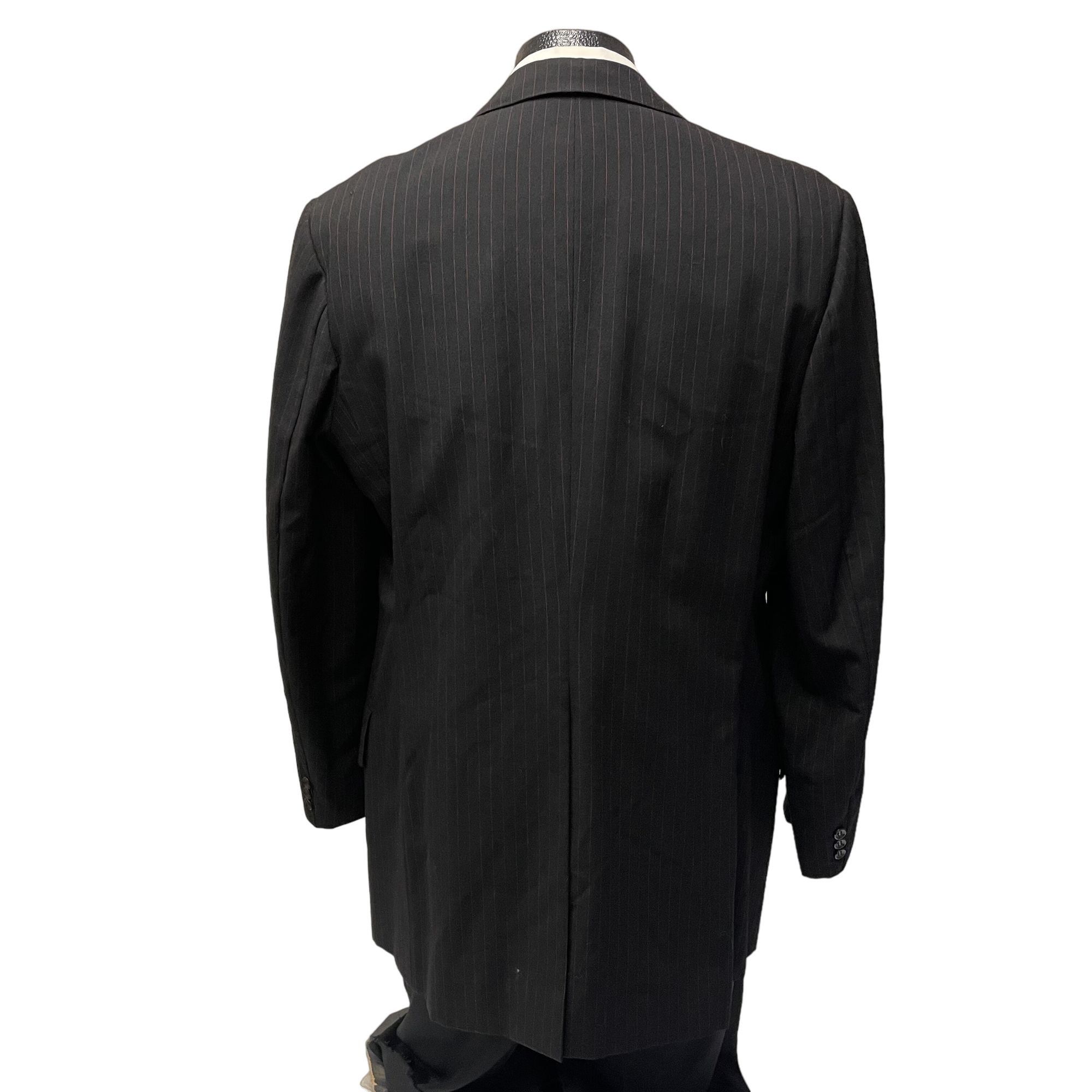 Other Vtg Wilkinson of England BESPOKE Black Red Stripe Sport Coat Size 40L - 3 Thumbnail