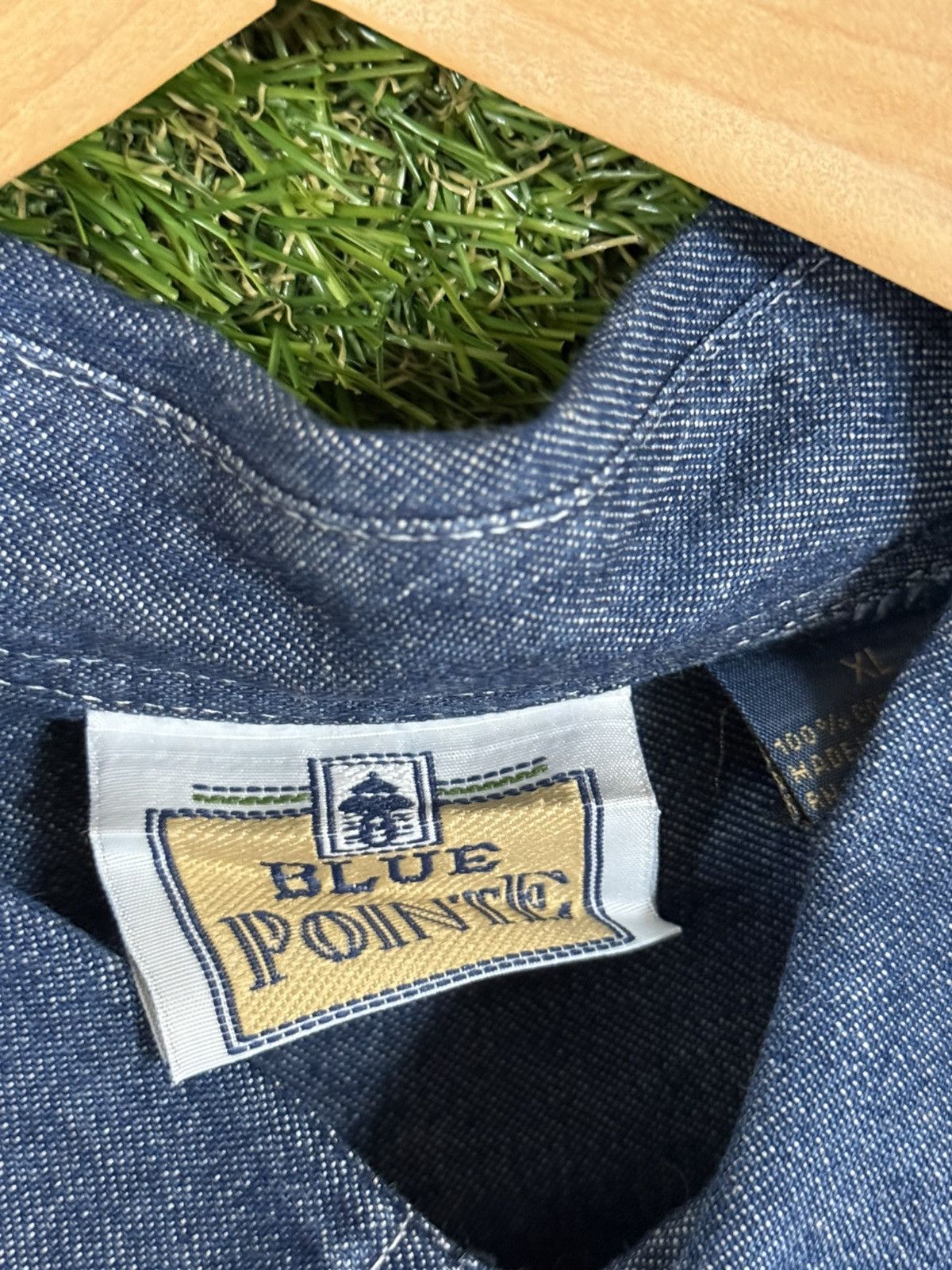 Vintage NOV Denim Short Sleeve Work Shirt Oil Energy Jean XL Size US XL / EU 56 / 4 - 3 Thumbnail