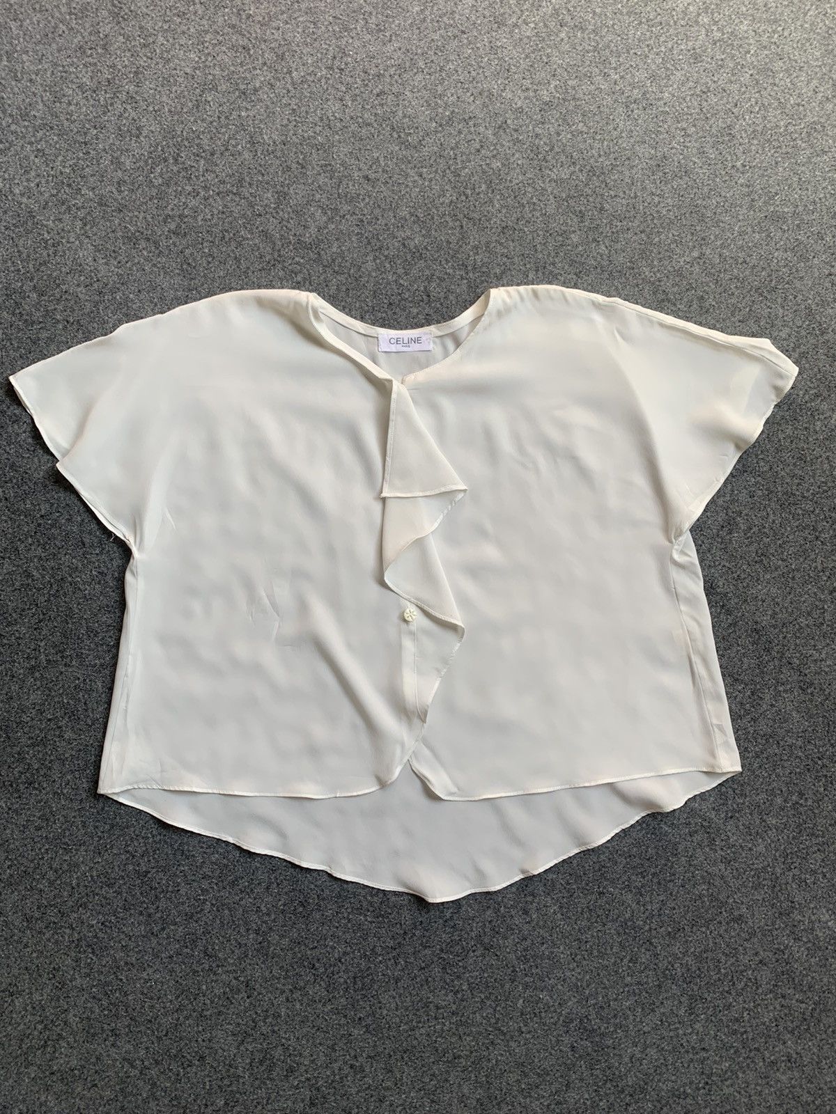 Celine × Japanese Brand × Vintage Vintage Celine white blouse Size ONE SIZE - 1 Thumbnail