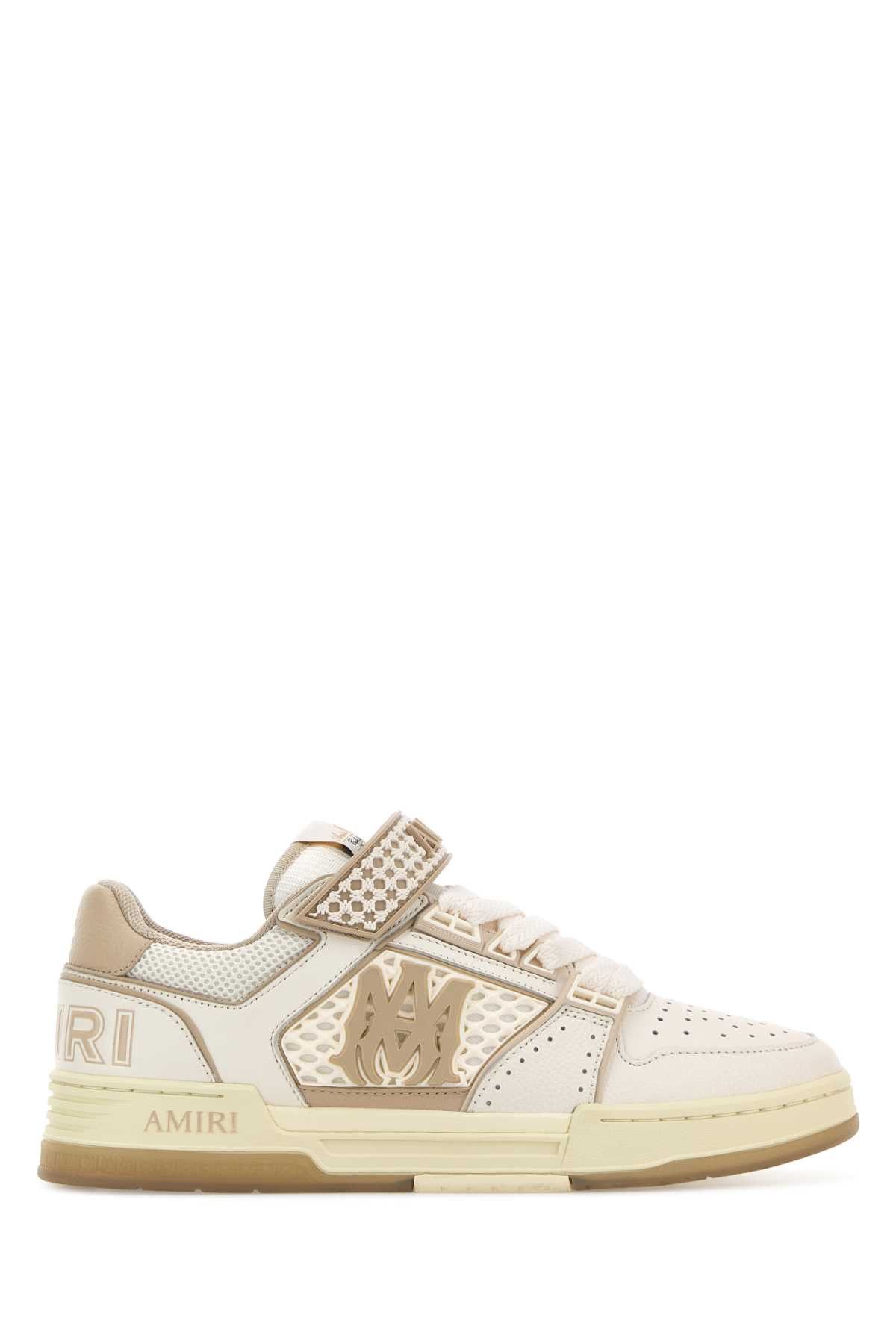 Two-Tone Leather And Mesh Ma Skyline Sneakers