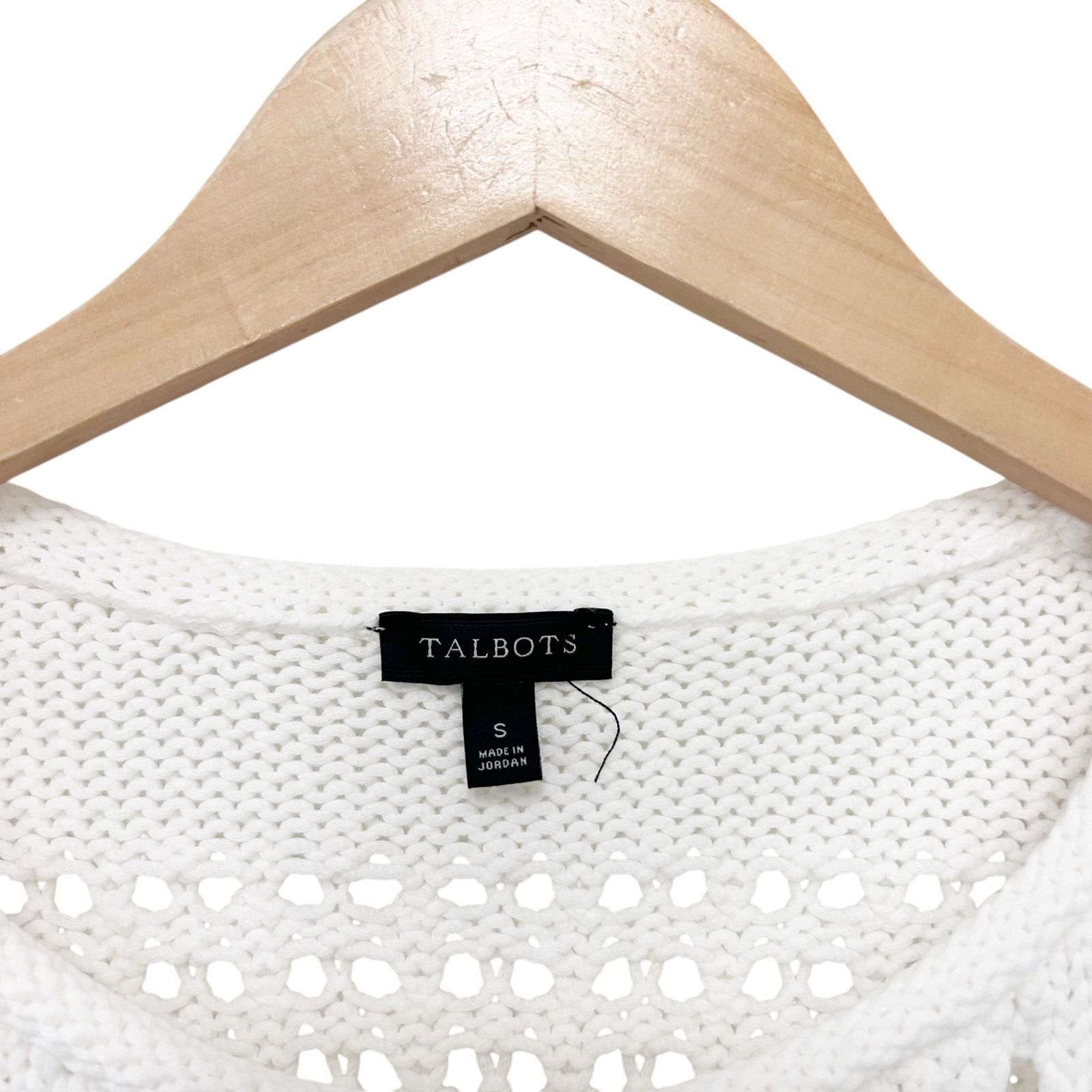 Other Talbots White Open Knit Sweater Sz S Size S / US 4 / IT 40 - 2 Thumbnail