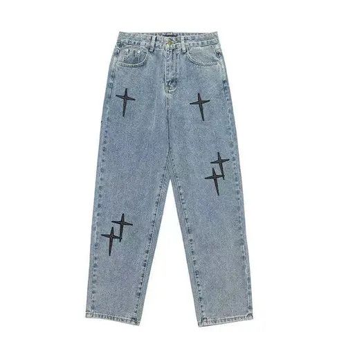 Japanese Brand Washed street hip-hop baggy jeans Size US 33 - 3 Thumbnail