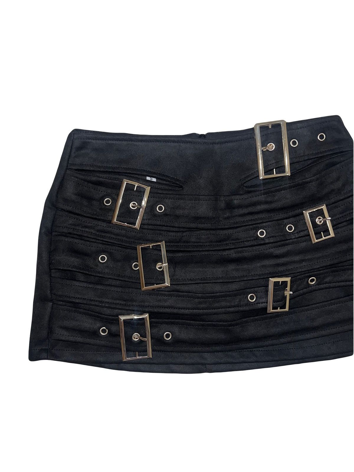 Japanese Brand Vintage multi belts punk mini skirt 🖤☠️ Size 26" / US 2 / IT 38 - 4 Thumbnail