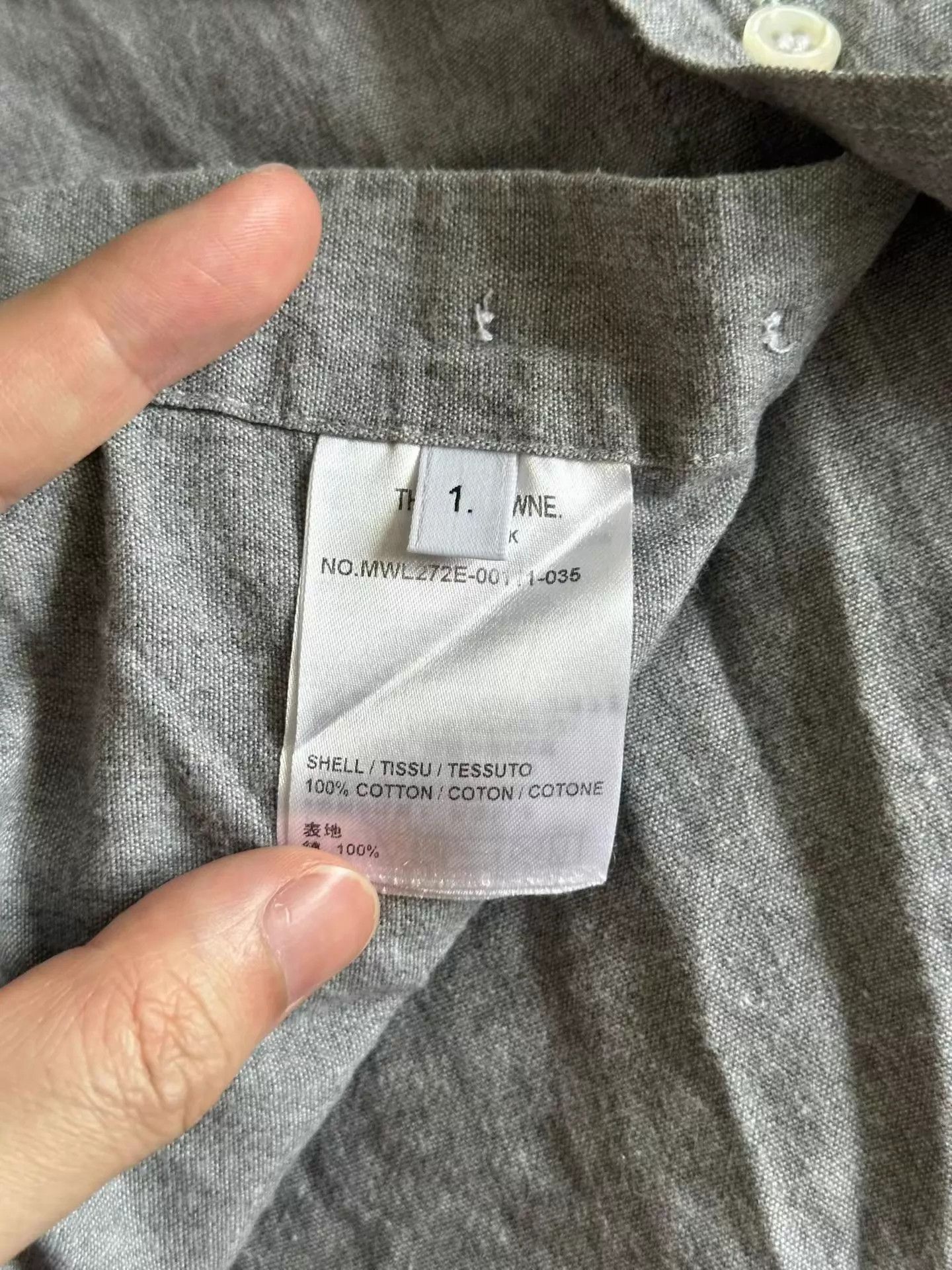 Thom Browne Thom Browne Gray Armband Shirt Size 1 95 New Size US S / EU 44-46 / 1 - 5 Thumbnail
