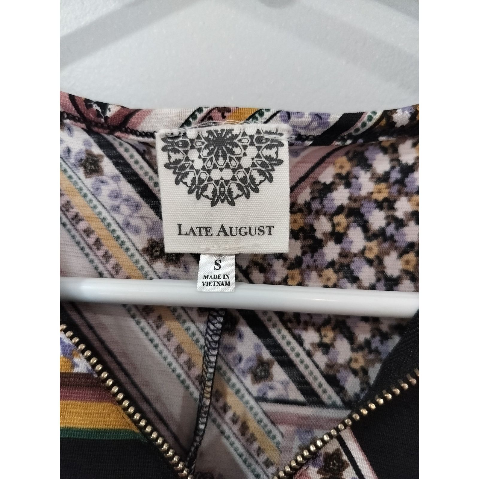 Other Late August Patchwork Print Zip Front Short Sleeve Top S Size S / US 4 / IT 40 - 8 Thumbnail