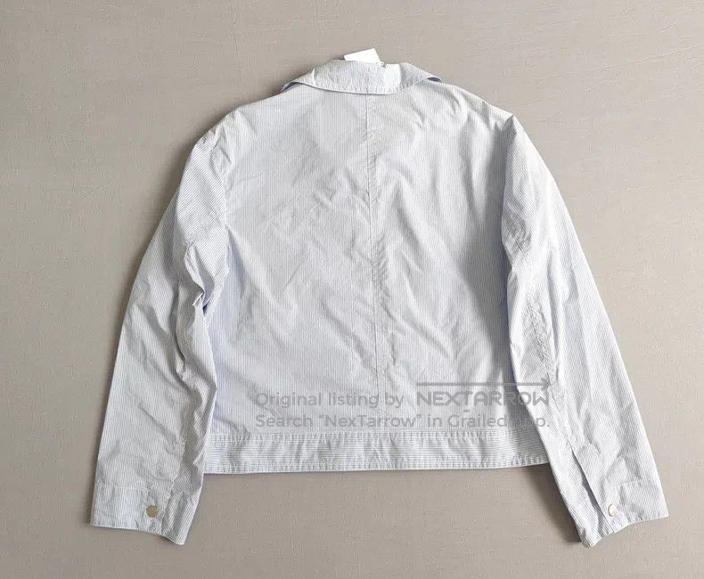 Hermes Hermes Men's jacket, light blue striped, 45% cotton + 55% Size US M / EU 48-50 / 2 - 8 Thumbnail