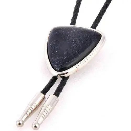 Coup De Grace Vintage Black Triangle Naturel stone Bolo Tie Size ONE SIZE - 3 Thumbnail