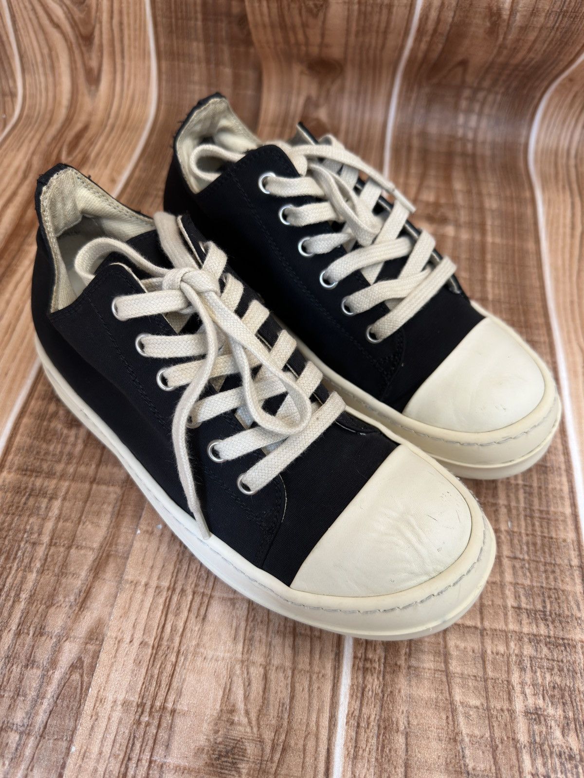 Rick Owens Rick Owens DRKSHDW Nylon Ramones Low Top Sneakers Size US 6 / IT 36 - 9 Thumbnail