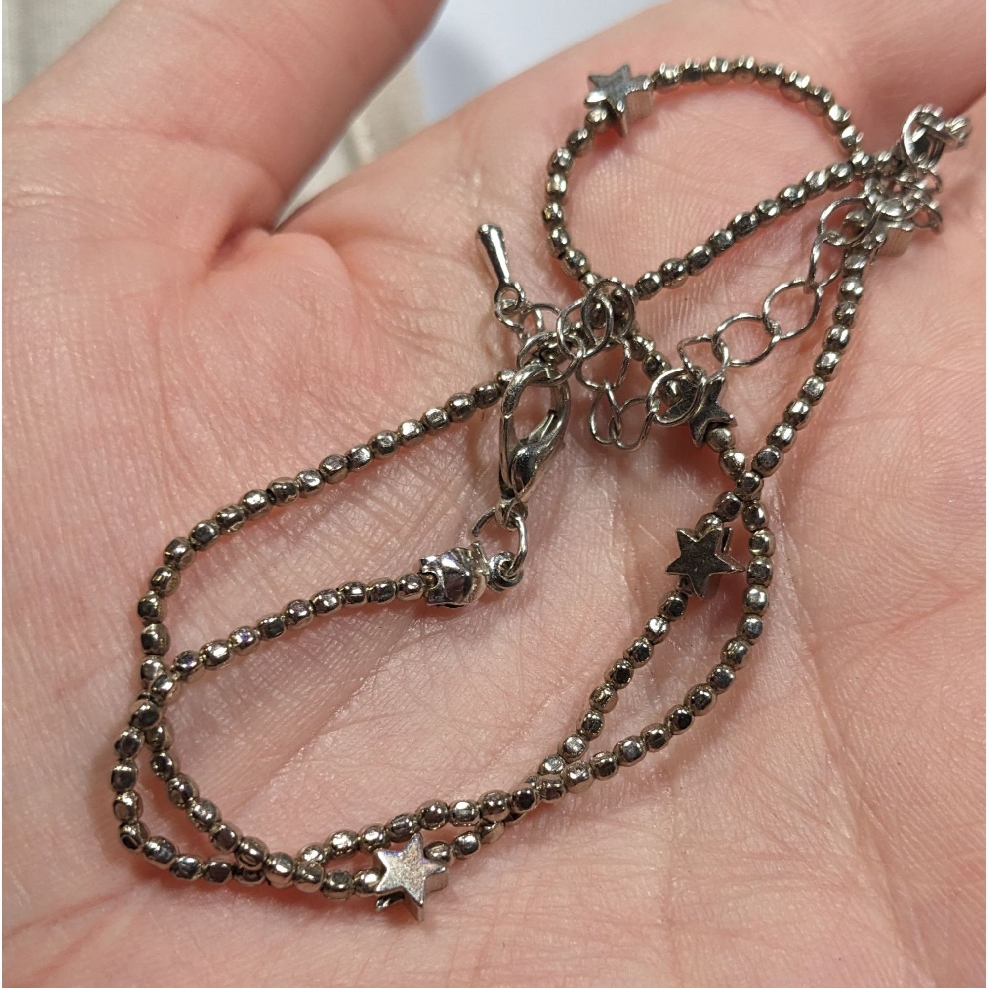 Other Minimalist Star Silver Tone Beaded Necklace Size ONE SIZE - 3 Thumbnail