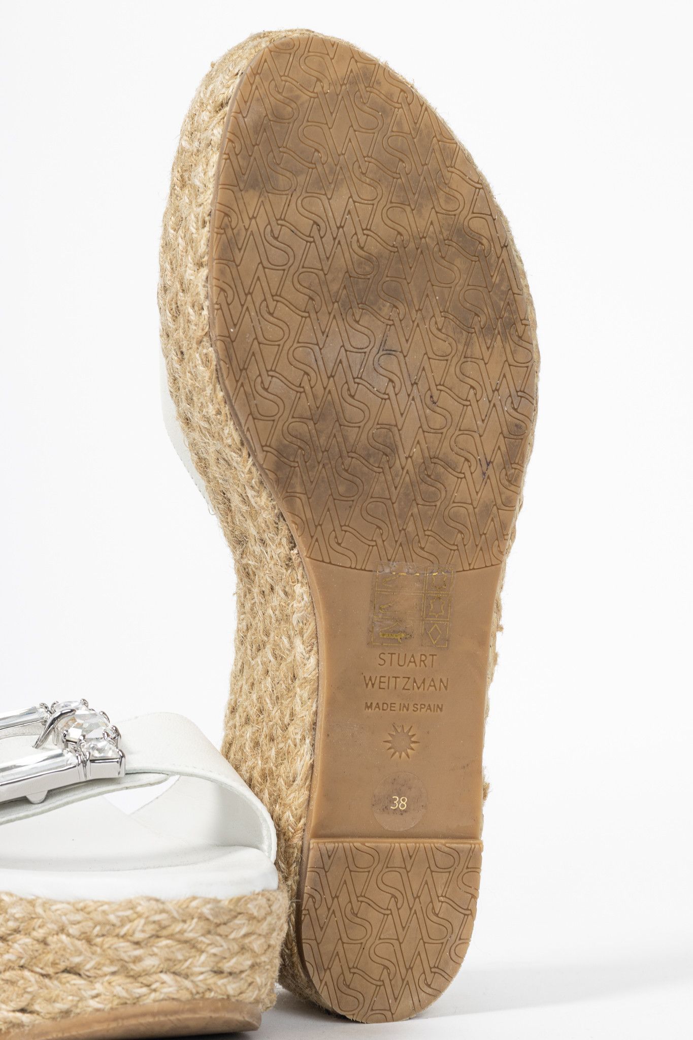 Stuart Weitzman Stuart Weitzman SS23 June 75 Crystal-Buckle Wedge Sandal Size US 7.5 / IT 37.5 - 5 Thumbnail