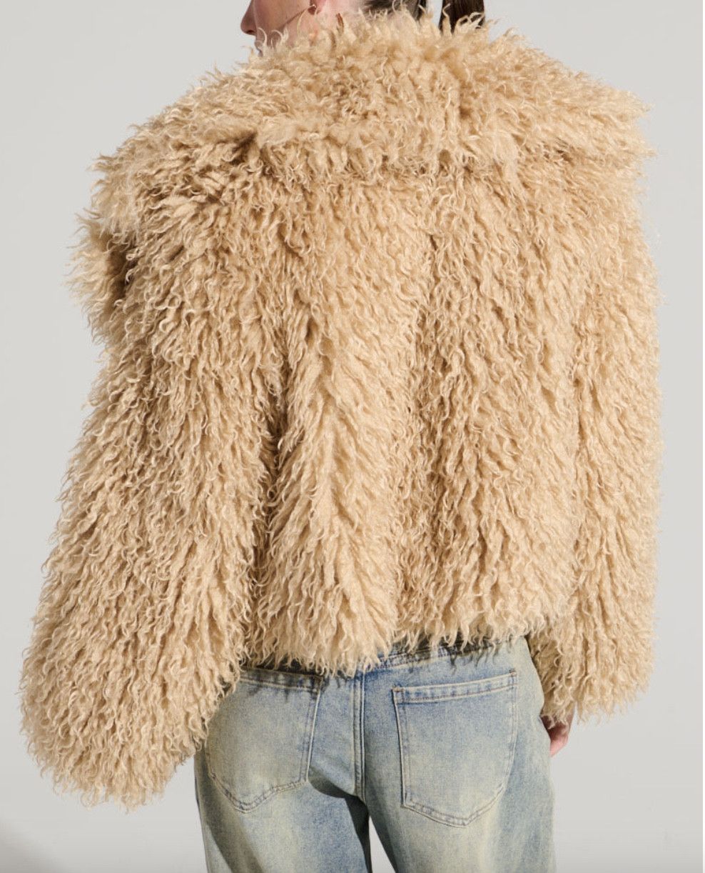 Akira AKIRA OVERSIZED CROPPED JOJO GOLDEN FAUX FUR COAT Size XL / US 12-14 / IT 48-50 - 2 Thumbnail