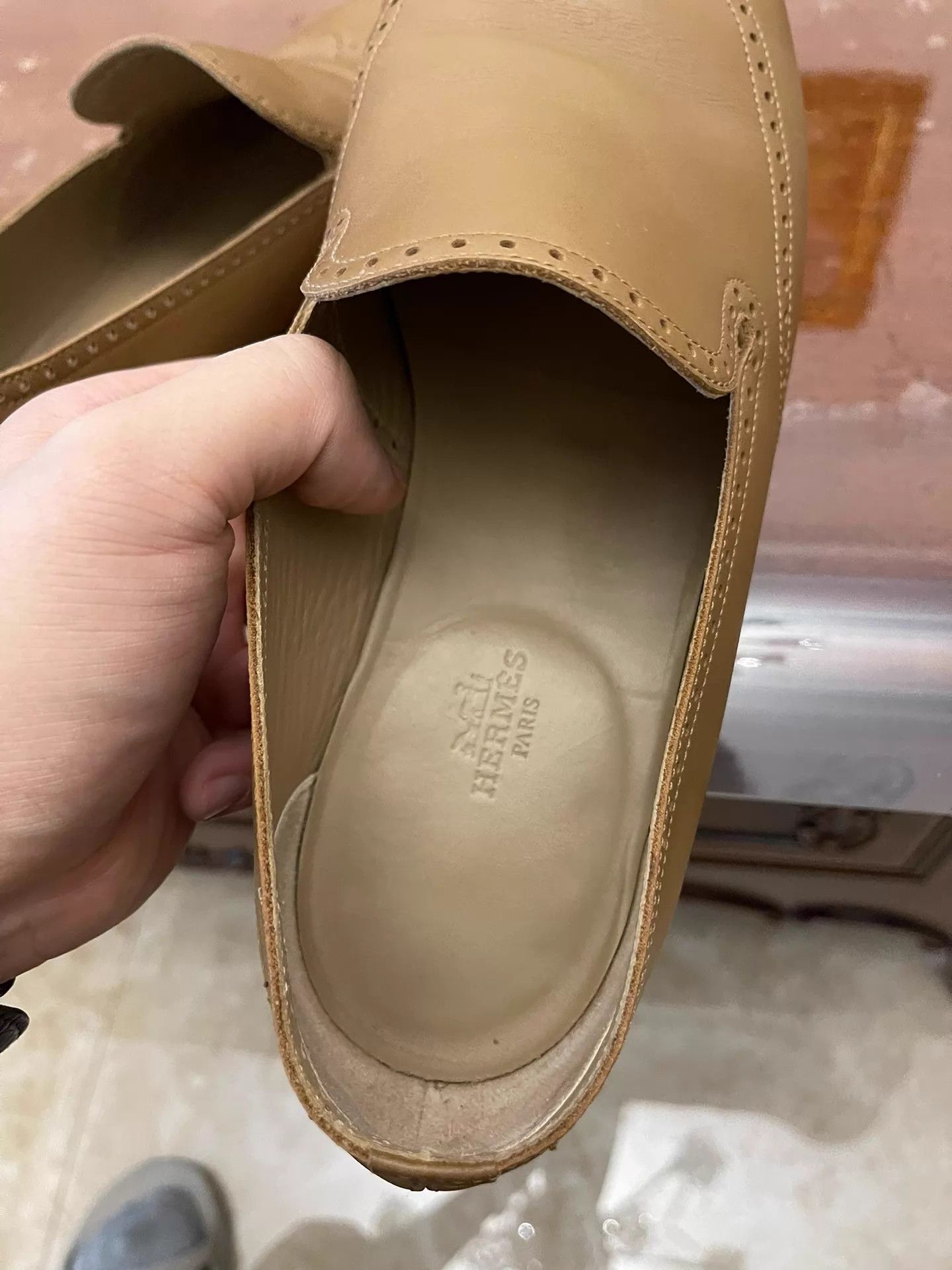 Hermes HERMÈS Classic Leather Men's Shoes 41.5 Size US 8.5 / EU 41-42 - 4 Thumbnail
