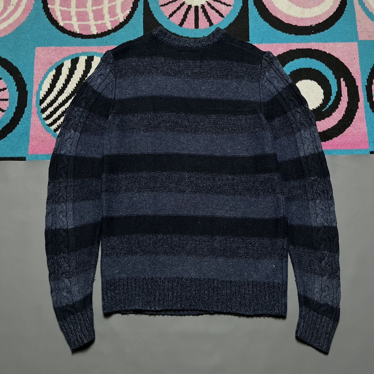 American Eagle Outfitters × Vintage Vintage Knit Sweater American Eagle Outfits Stripe Navy Size US S / EU 44-46 / 1 - 2 Thumbnail