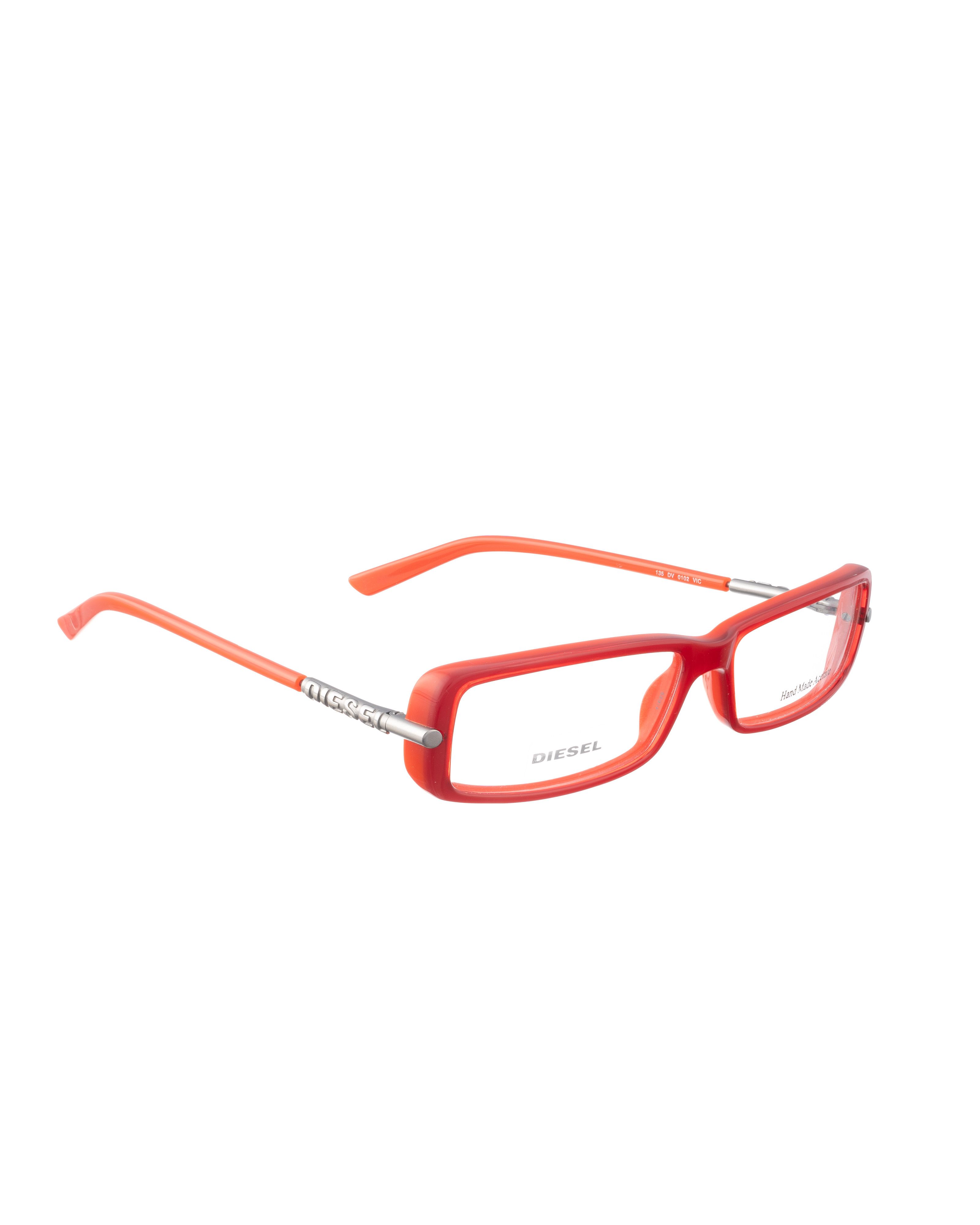 Diesel Diesel 00S Red Plastic Glasses with Metal Logo Size ONE SIZE - 1 Thumbnail