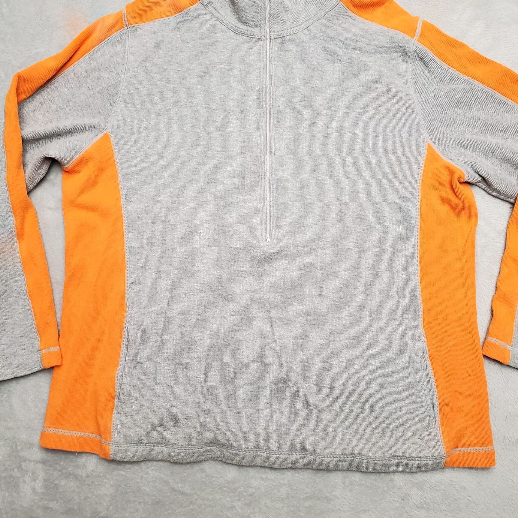 Tommy Bahama Tommy Bahama Sweater Women XL Orange Long Sleeve 1/2 Zip Pullover Knit Solid Embroidered Logo Casual Size XL / US 12-14 / IT 48-50 - 3 Thumbnail