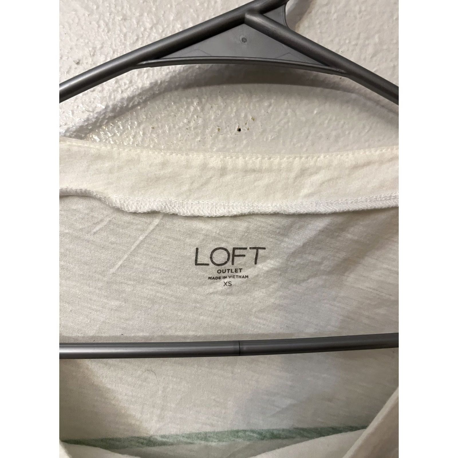 Vintage Ann Taylor Loft Top Women XS White Green Striped Long Sleeve T-Shirt Boat Neck Size XS / US 0-2 / IT 36-38 - 3 Thumbnail
