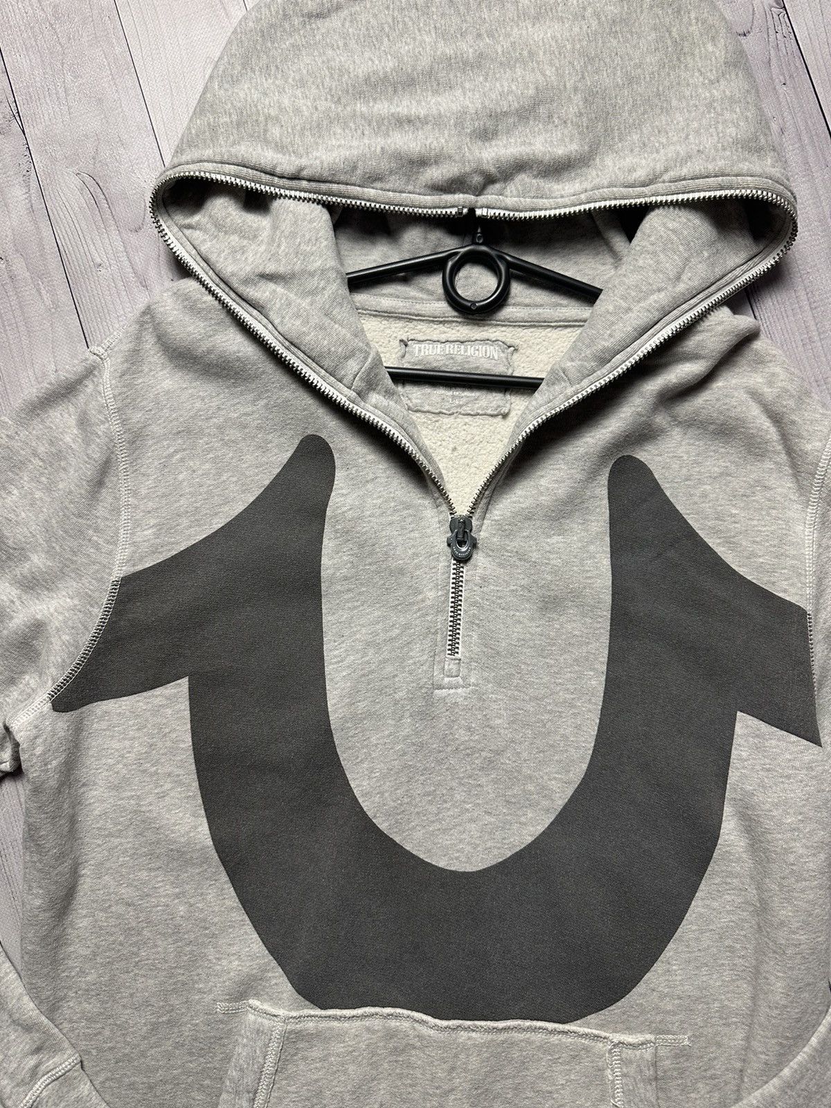 True Religion × Vintage Vintage True Religion zip hoodie big logo rare size L Size US L / EU 52-54 / 3 - 7 Thumbnail