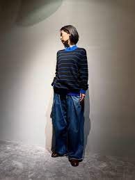 Acne Studios Acne Studios Black and Blue Striped High-Neck Slim Sweater Size S / US 4 / IT 40 - 6 Thumbnail