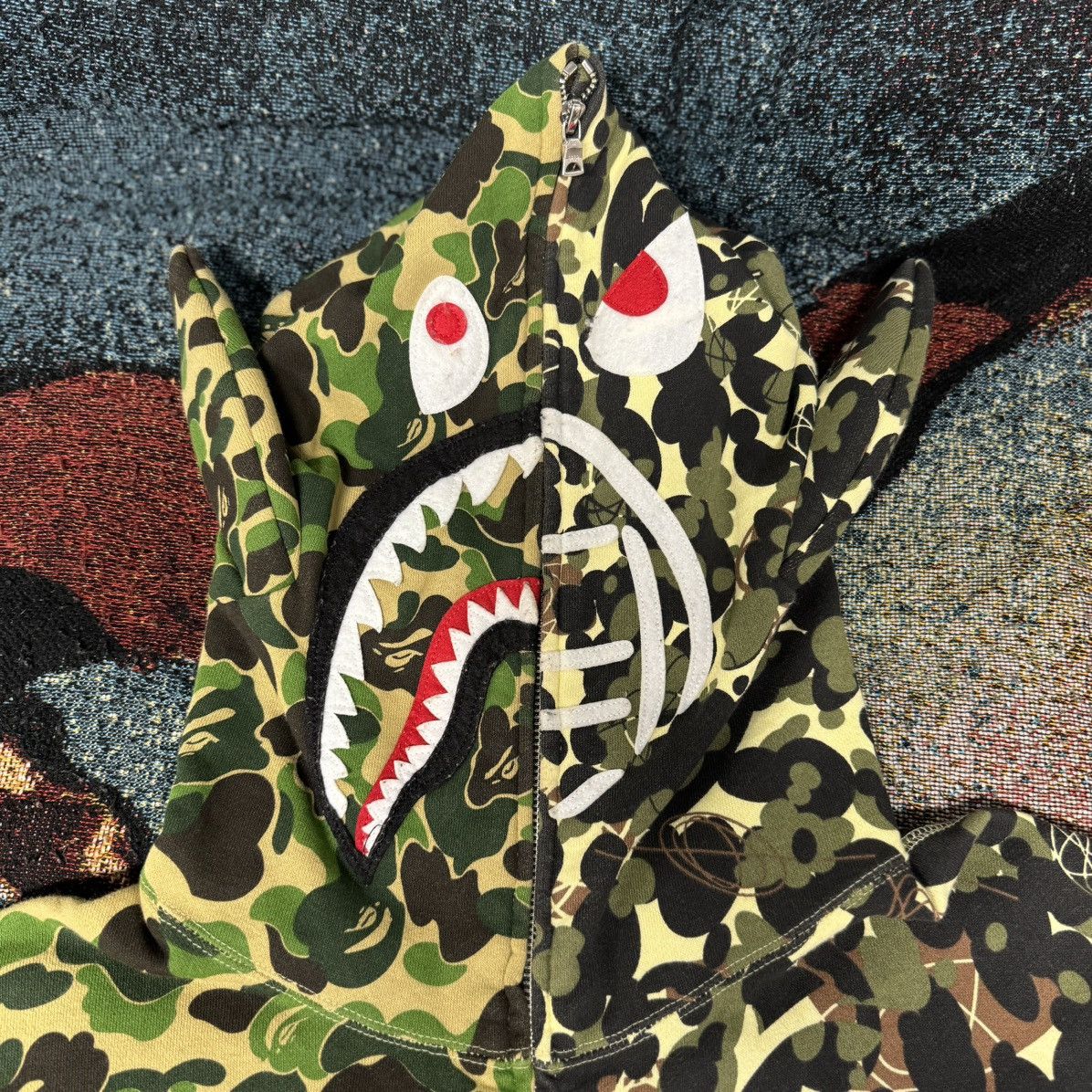 Bape × Futura FUTURA X UNKLE X BAPE FULL ZIP SHARK HOODIE SIZE LARGE Size US L / EU 52-54 / 3 - 4 Thumbnail