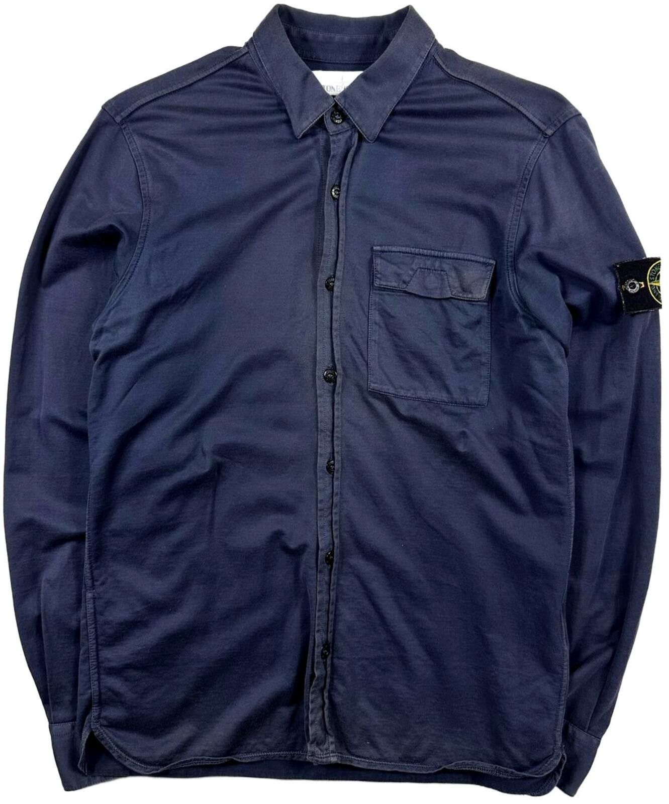 Stone Island Stone Island Button Up Long Sleeve Shirt Blue Medium Size US M / EU 48-50 / 2 - 1 Thumbnail