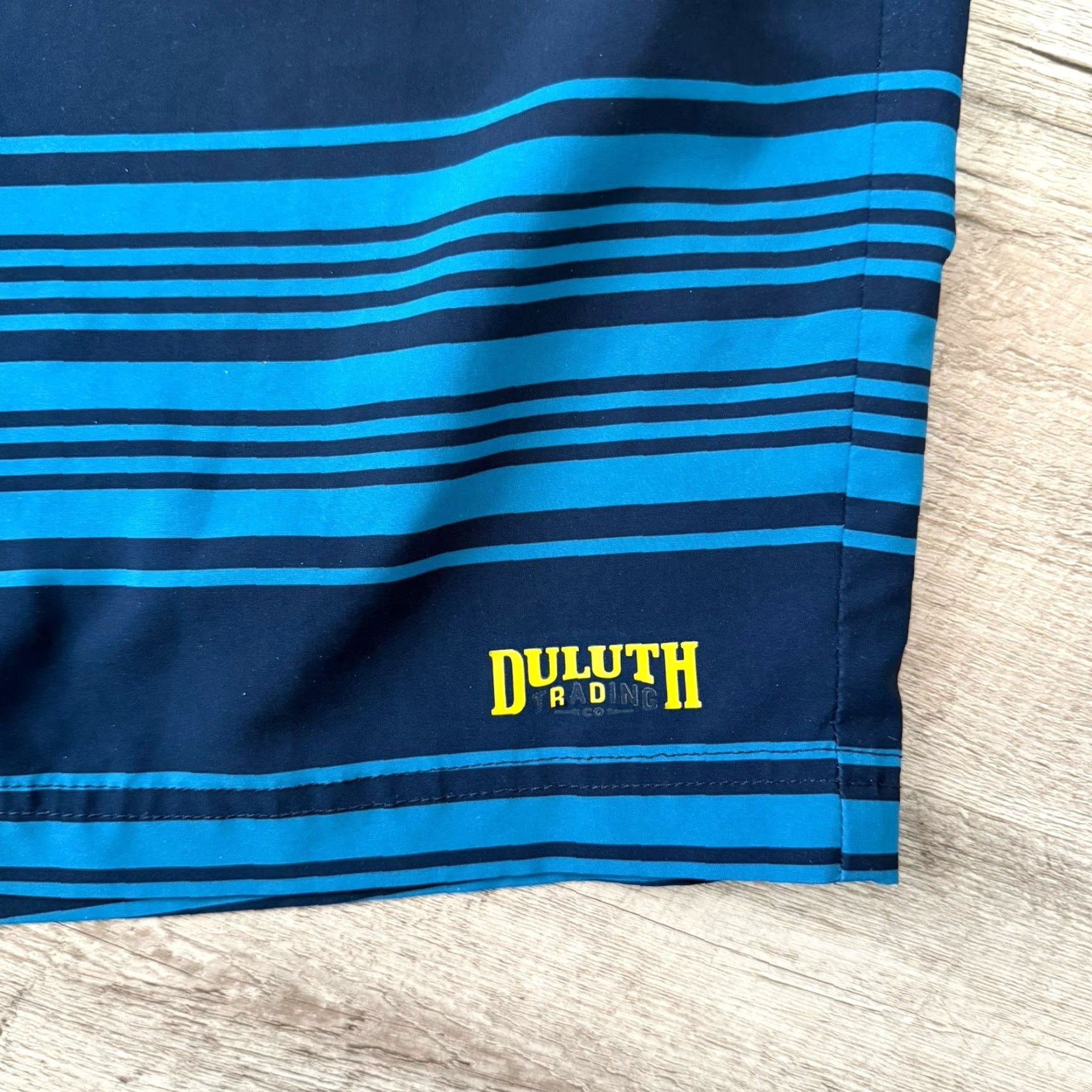 Duluth Trading Company Duluth Trading Co. Swim Trunks Mens 38 Navy Blue Striped Board Shorts Drawstring Quick Dry Pockets Beach Outdoor Mens Size US 38 / EU 54 - 4 Thumbnail