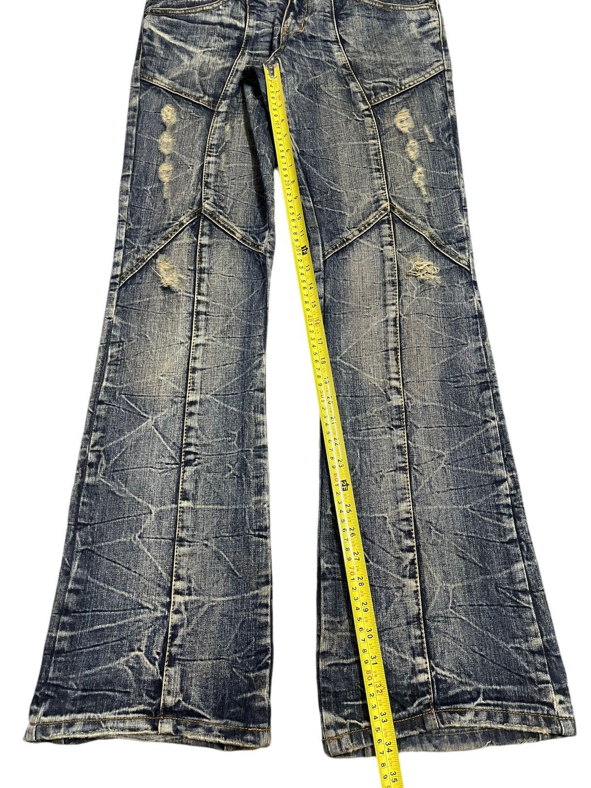 semanticdesign Vintage Japanese Semantic Design Distressed Wide Legs Jeans Size US 34 / EU 50 - 14 Thumbnail