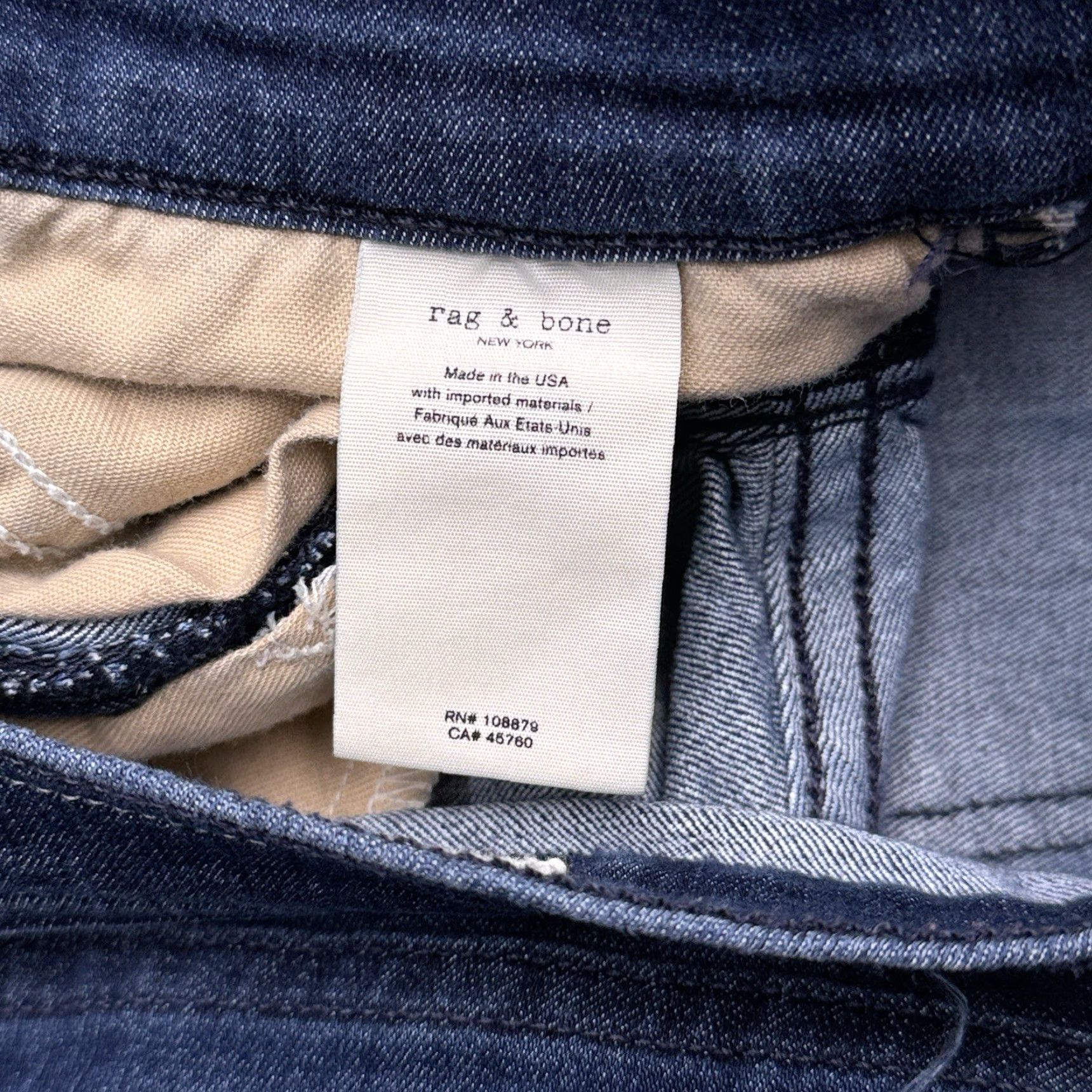 Rag & Bone Rag & Bone Jeans Skinny Mid Rise 30 Womens Denim 5-Pocket Stretch City Blue) Size 30" / US 8 / IT 44 - 7 Thumbnail