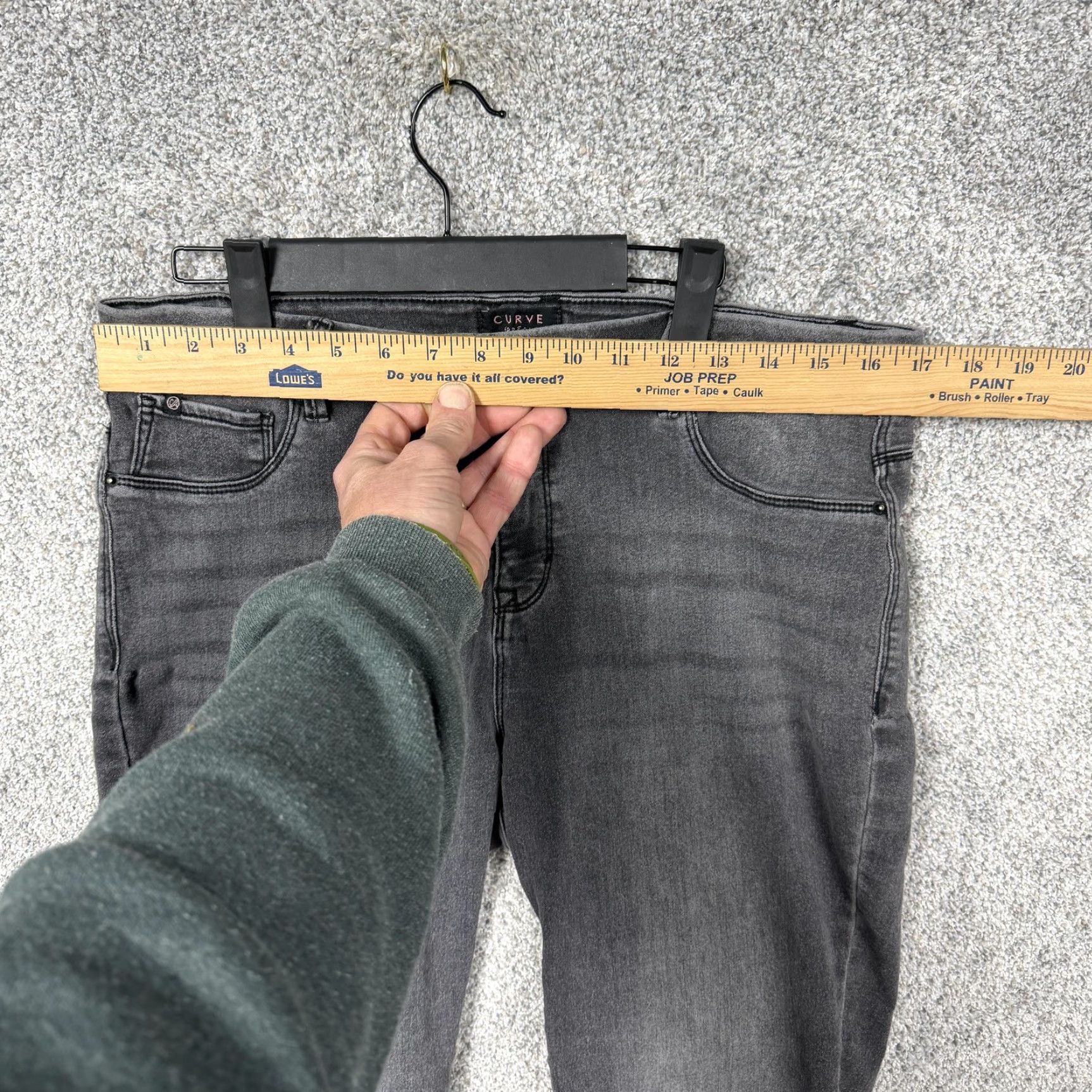 Vintage VINTAGE Curve Appeal Minimalist Jegging Jeans Womens 12/31 34x25 Charcoal Denim Grunge Size 34" / US 12 / IT 48 - 2 Thumbnail