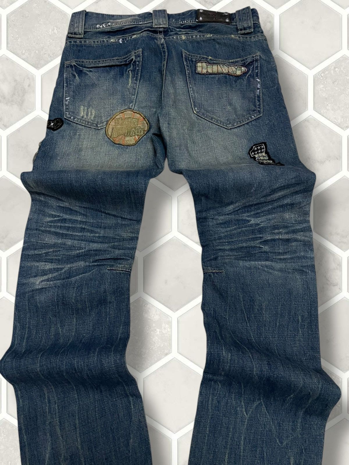Hysteric Glamour Vintage Authentic Designer Bullet Noise Patchwork Denim Size US 30 / EU 46 - 14 Thumbnail
