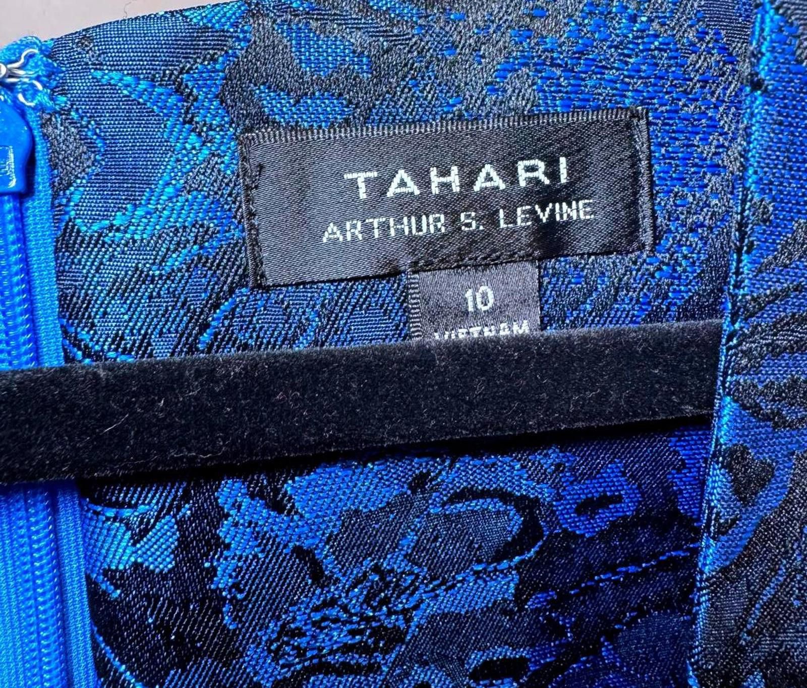 Elie Tahari Tahari Arthur S. Levine Elegant Blue Dress - Size 10 Size L / US 10 / IT 46 - 3 Thumbnail
