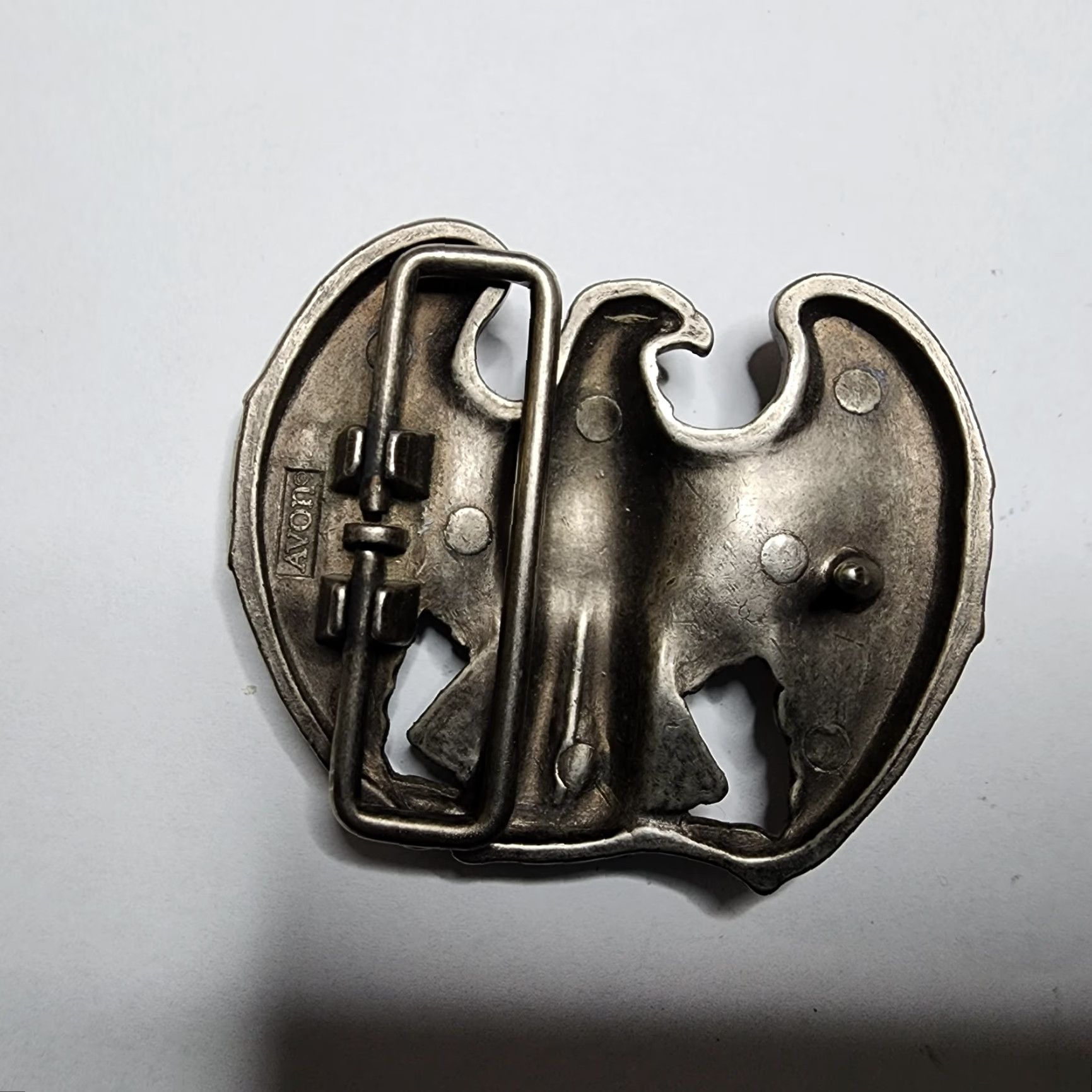 Vintage Vintage Avon Belt Buckle Patriotic American Eagle Pewter Metal Western 1.75 in Fits Belt 1-3/4 in Mens Bucks Buckle 80s 60s 70s 90s Size ONE SIZE - 2 Thumbnail