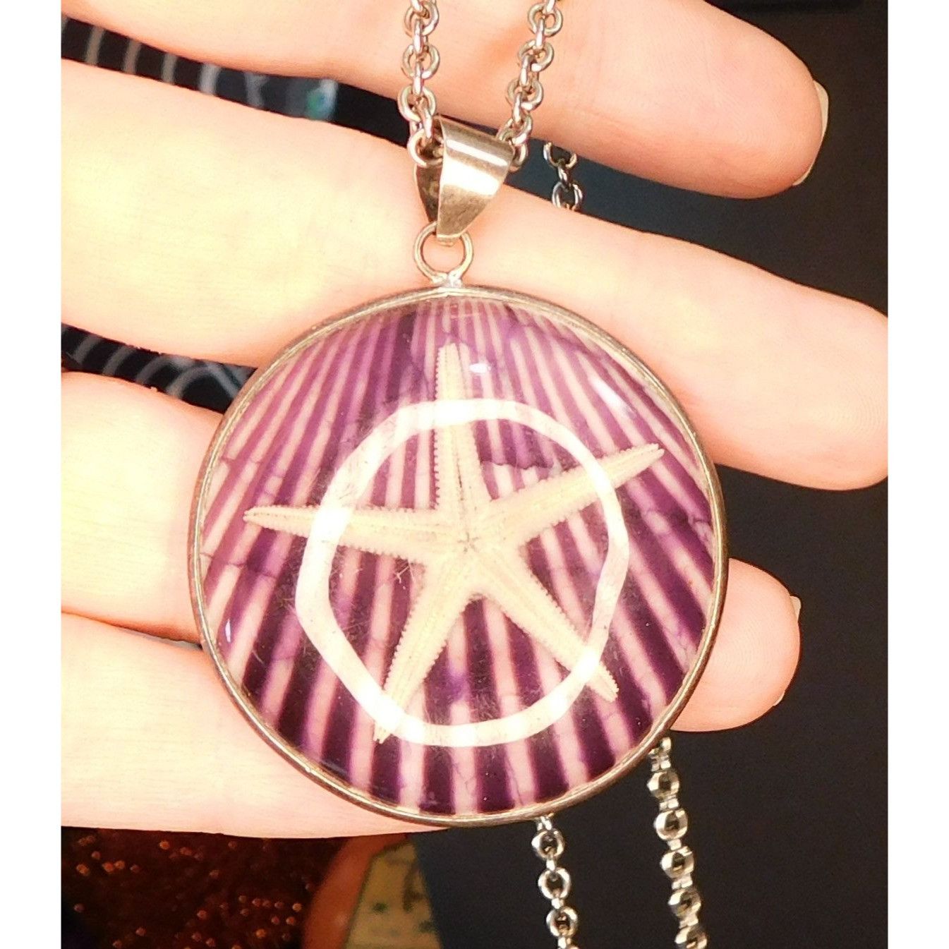 Other Mermaidcore Purple Encased Starfish Necklace Size ONE SIZE - 6 Thumbnail