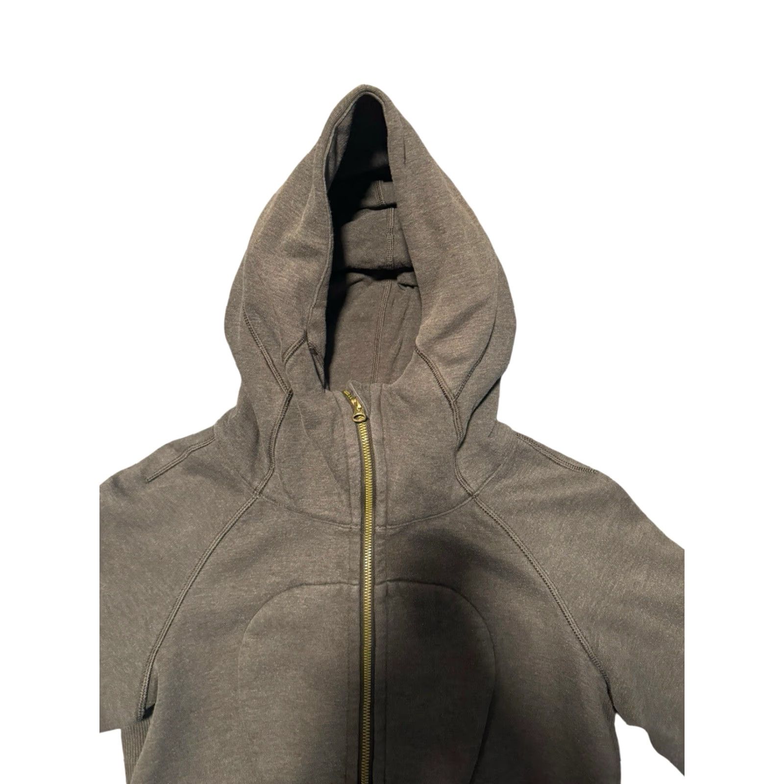 Lululemon Lululemon Scuba Hoodie Womens Distressed Gray Fabric Full Zip Embroidered Sz 6 Size M / US 6-8 / IT 42-44 - 6 Thumbnail