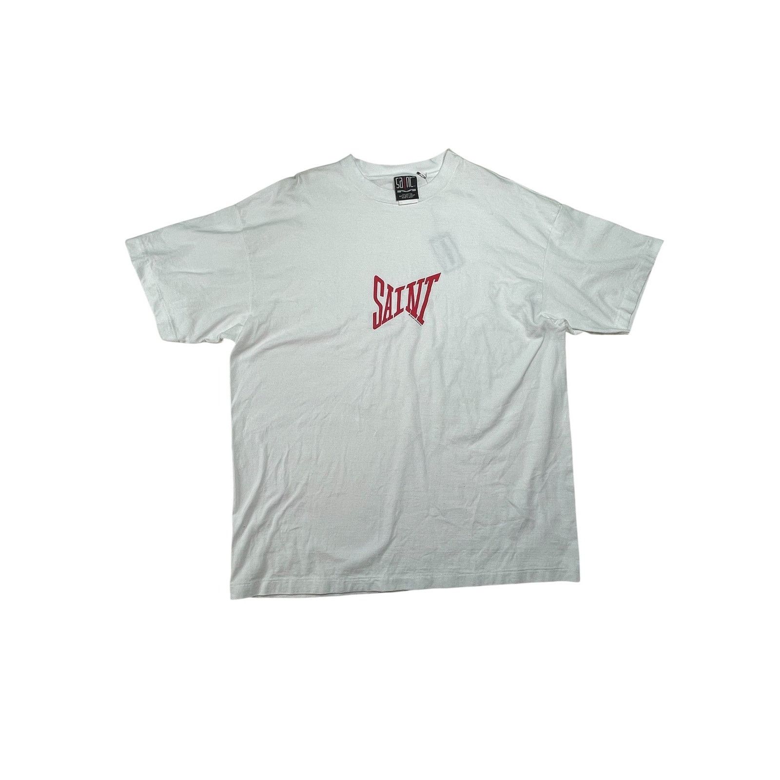 Saint Mx6 Chest Logo White & Red Tee