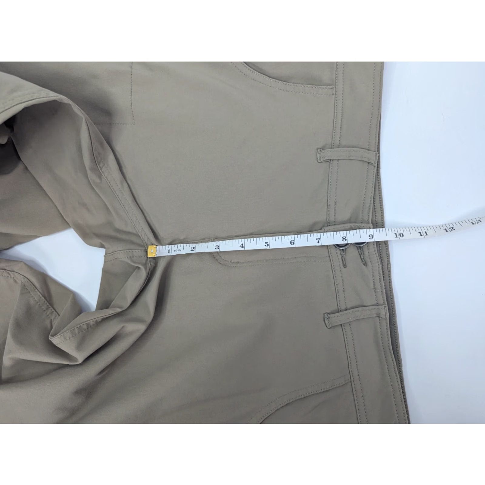 Prana prAna Halle Roll-Up Hiking Nylon Pants Beige 14 Women Convertible, Roll Up, Bootcut, Flat Front, 97% Nylon 3% Elastane, Slim Casual Outdoors Size 36" / US 14 / IT 50 - 7 Thumbnail