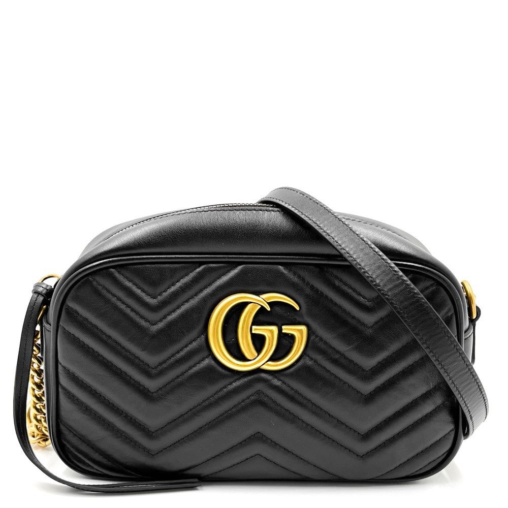 image of Gucci GG Marmont Mini Bag Small Chain Crossbody Bag Black, Women's